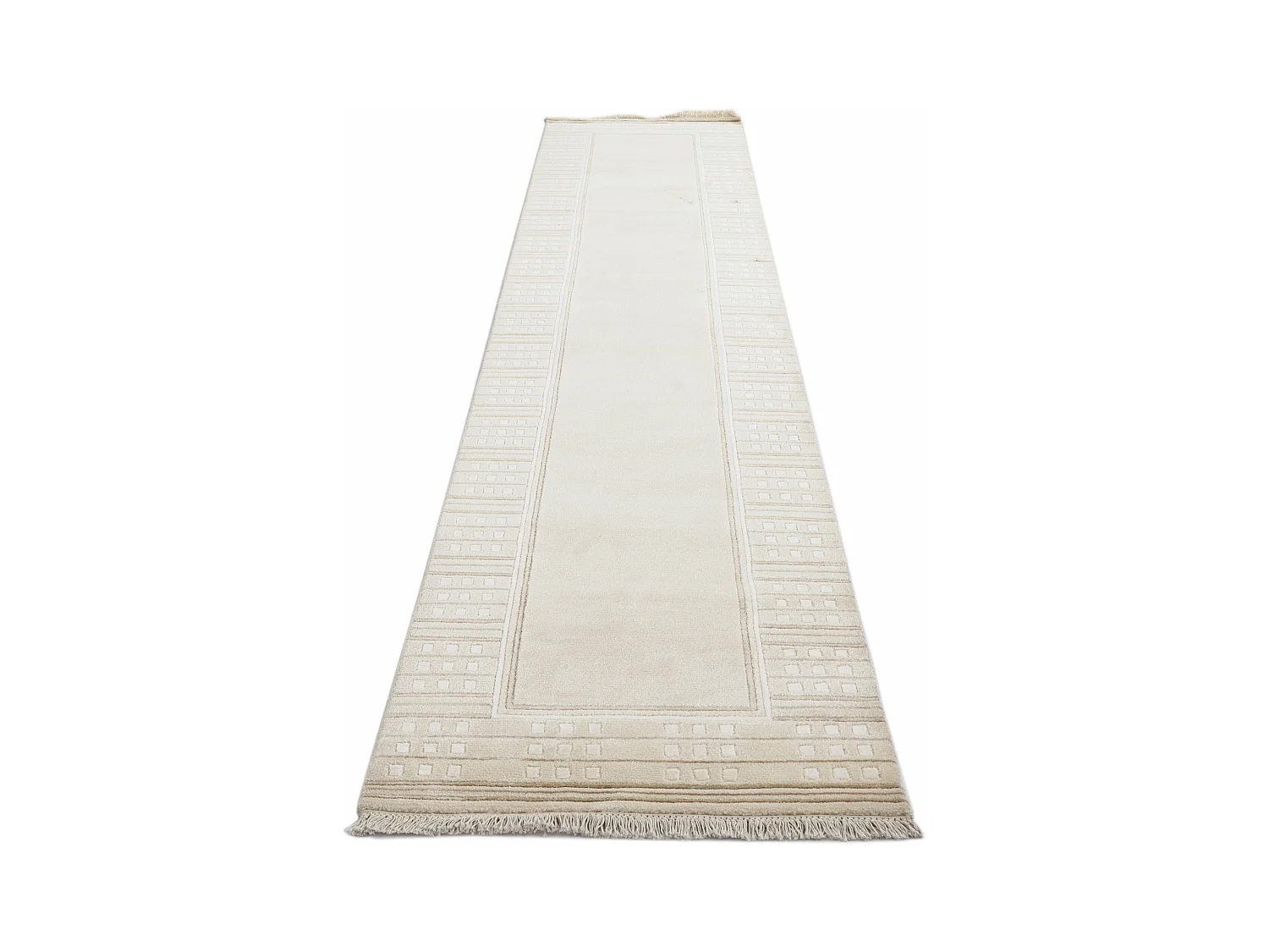 Tapis de couloir en laine 79x399 beige Darya