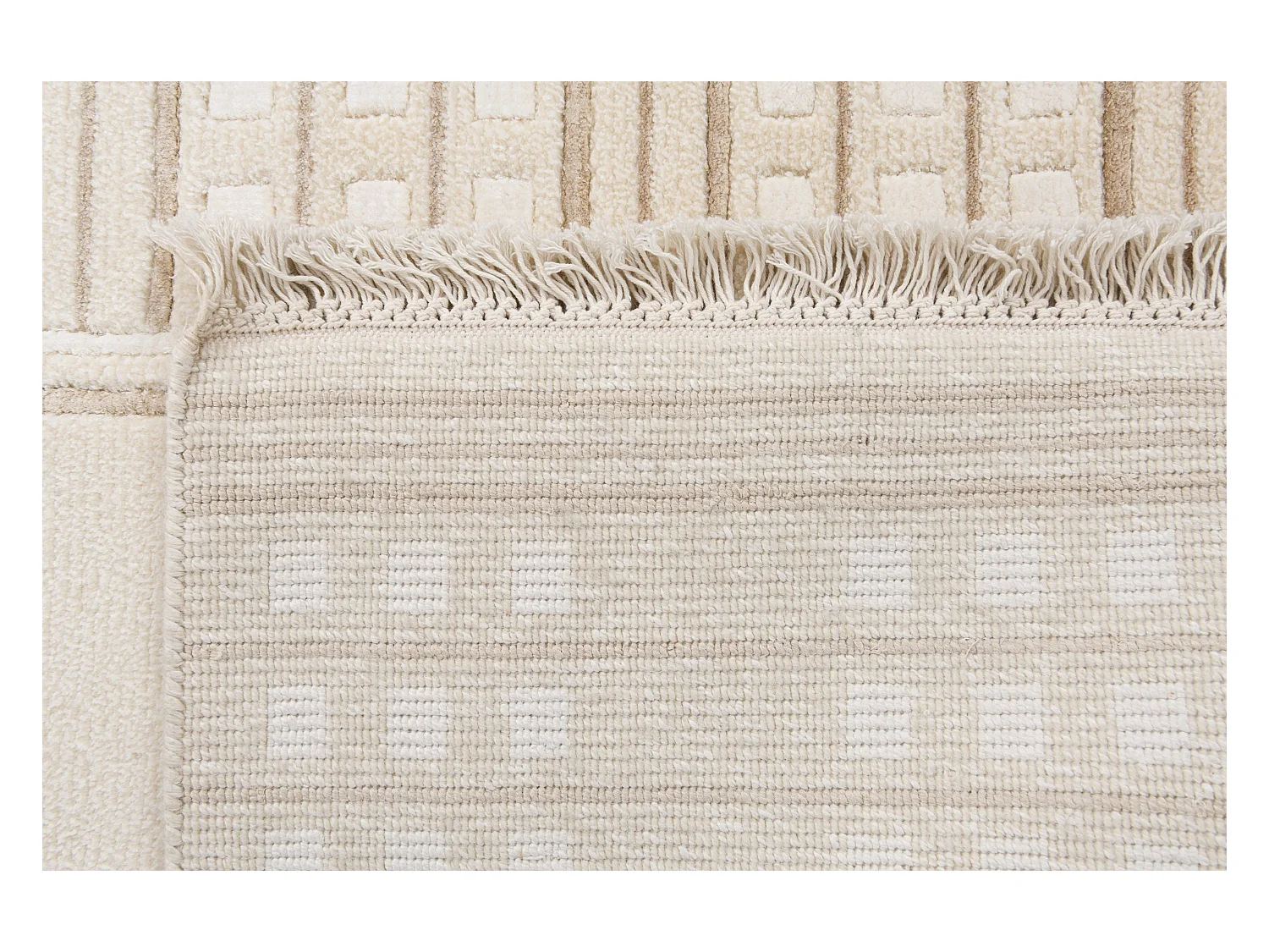 Tapis de couloir en laine 79x399 beige Darya