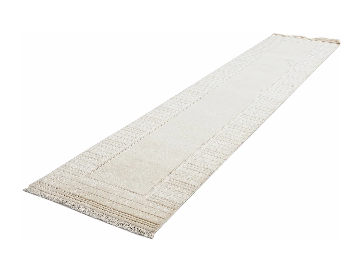 Tapis de couloir en laine 79x399 beige Darya