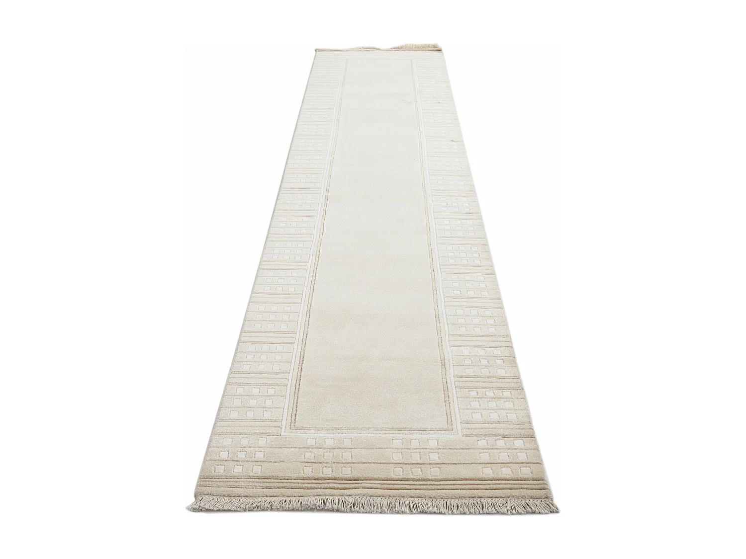 Tapis de couloir en laine 79x399 beige Darya