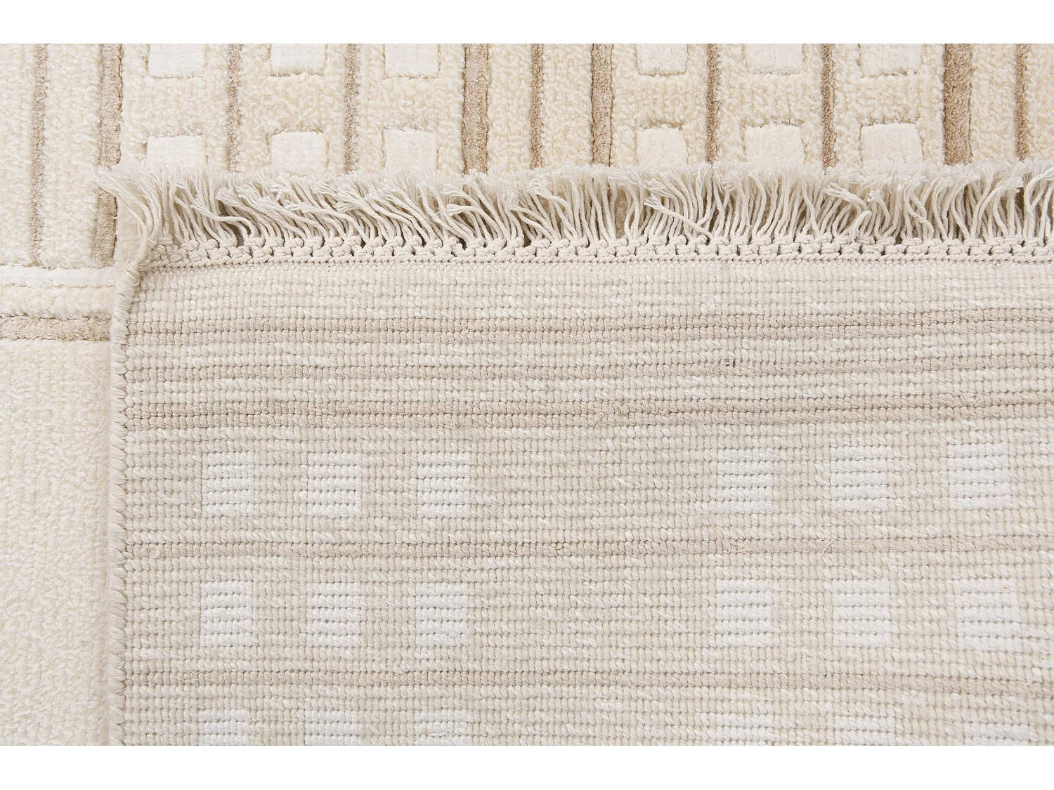 Tapis de couloir en laine 79x399 beige Darya