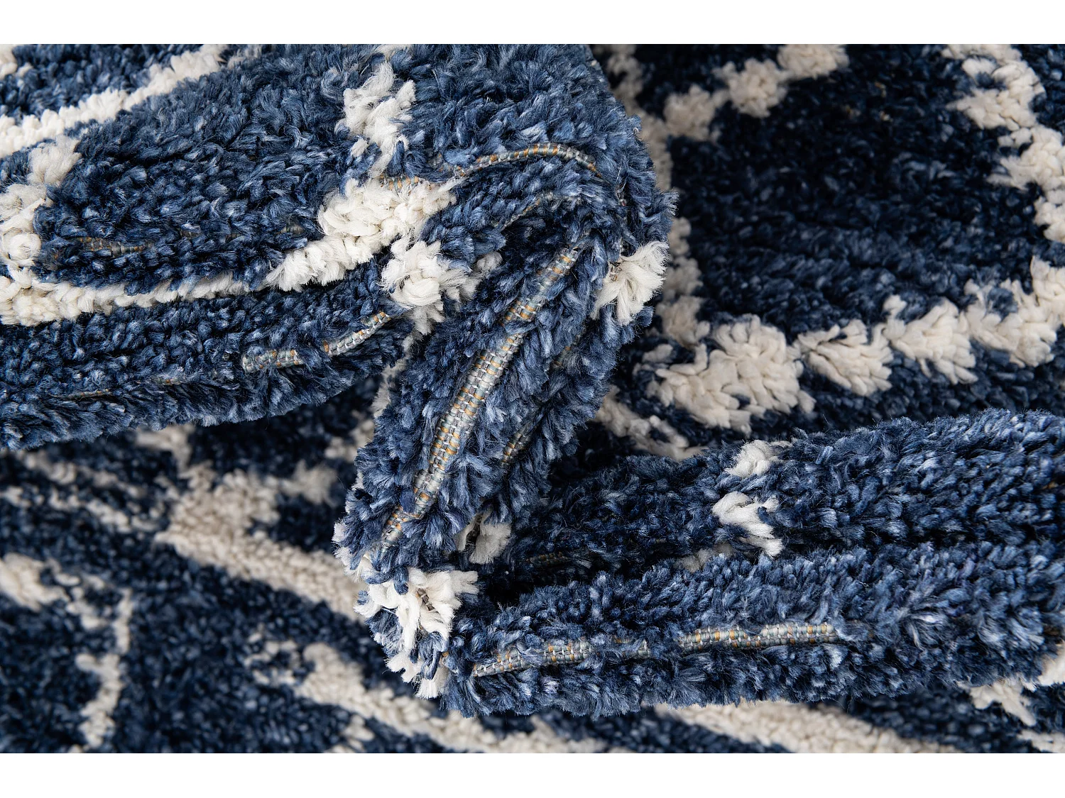 Tapis shaggy 240x305 Bleu Frauenfeld Diamond