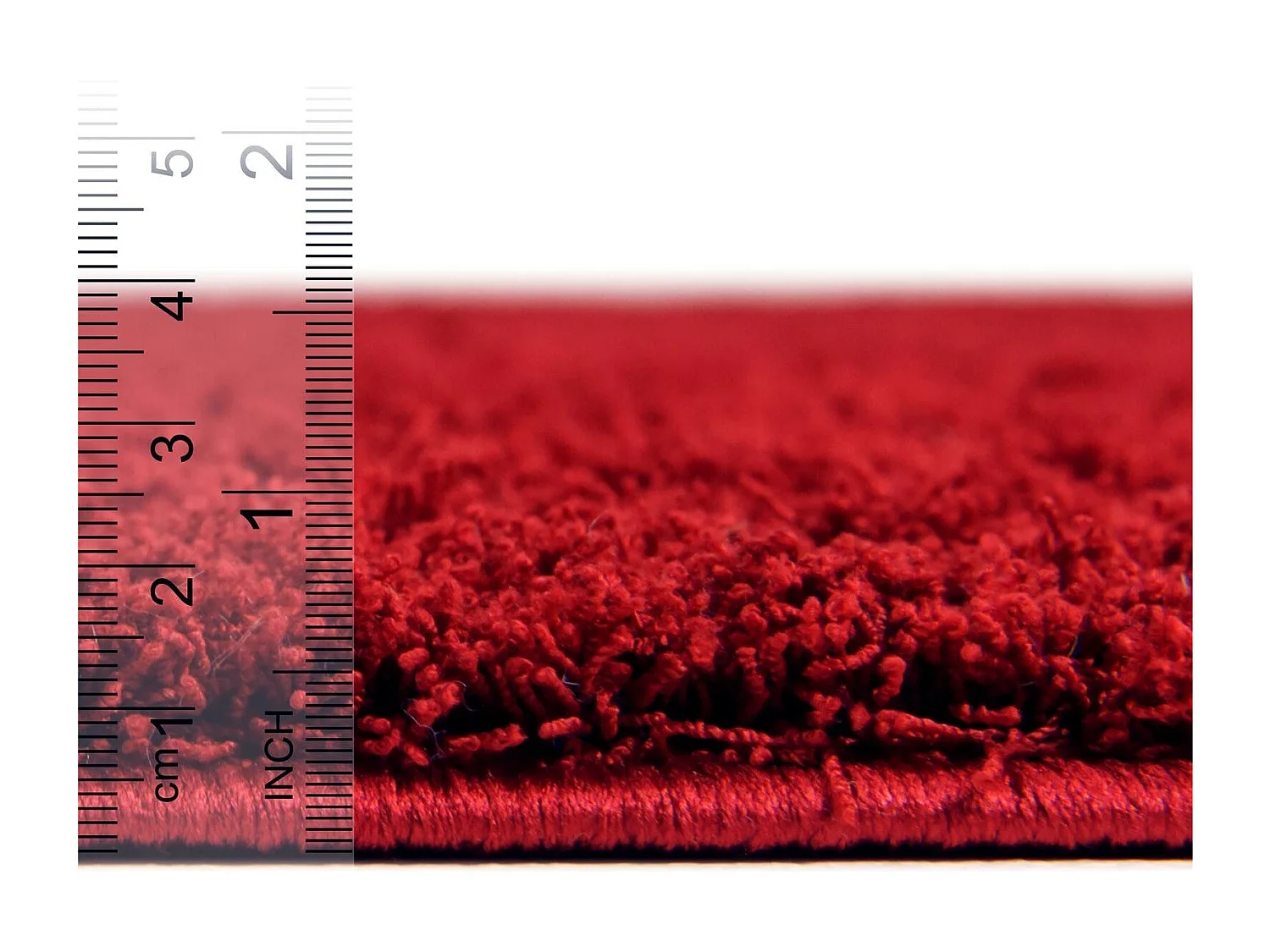 Tapis shaggy 240x240 rouge Luzern