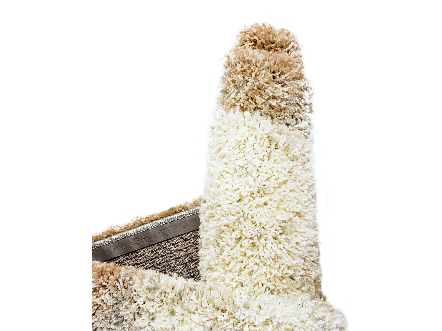 Hoogpolig tapijt 240x240 Beige - Bruin Lachen Haze