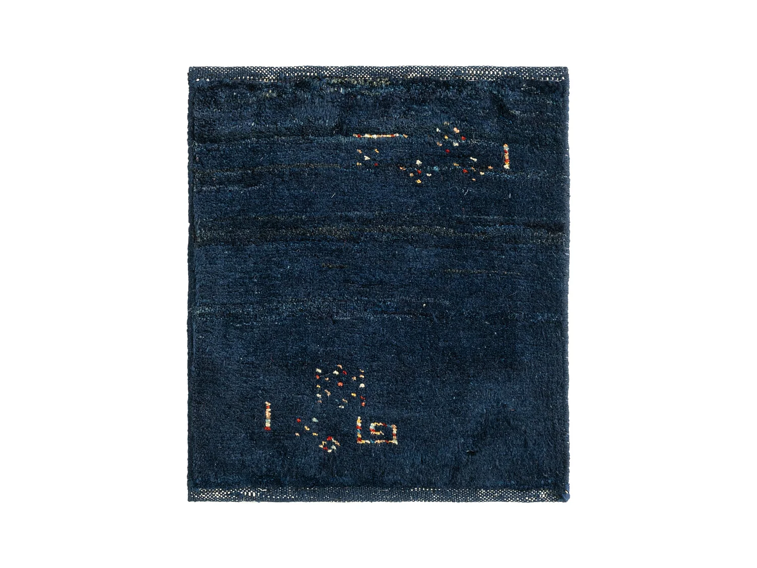 Wollteppich 45x50 Blau Gabbeh