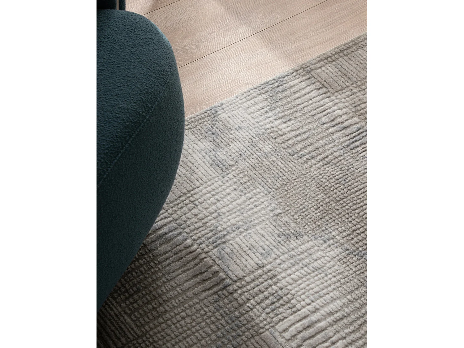 Teppich 160x160 Grau Davos Flawless