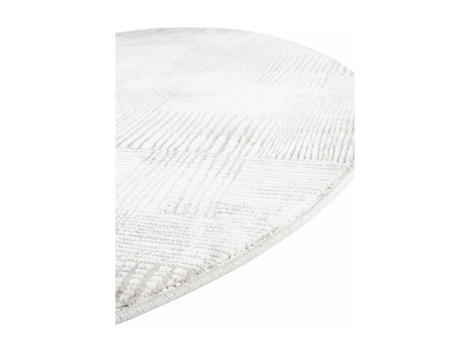 Tapis 160x160 gris Davos Flawless