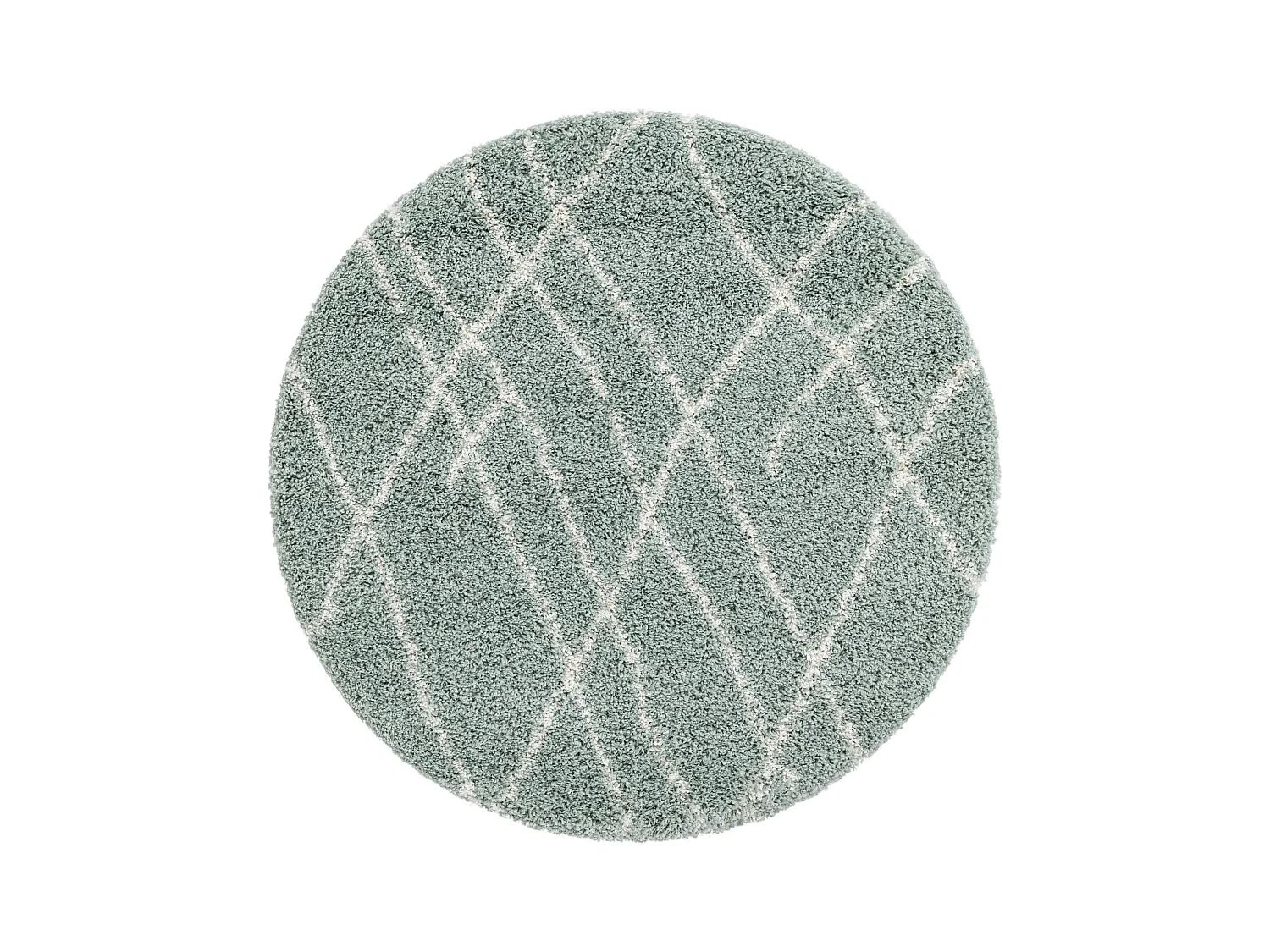 Hochflorteppich 125x125 Grün Lachen Fence