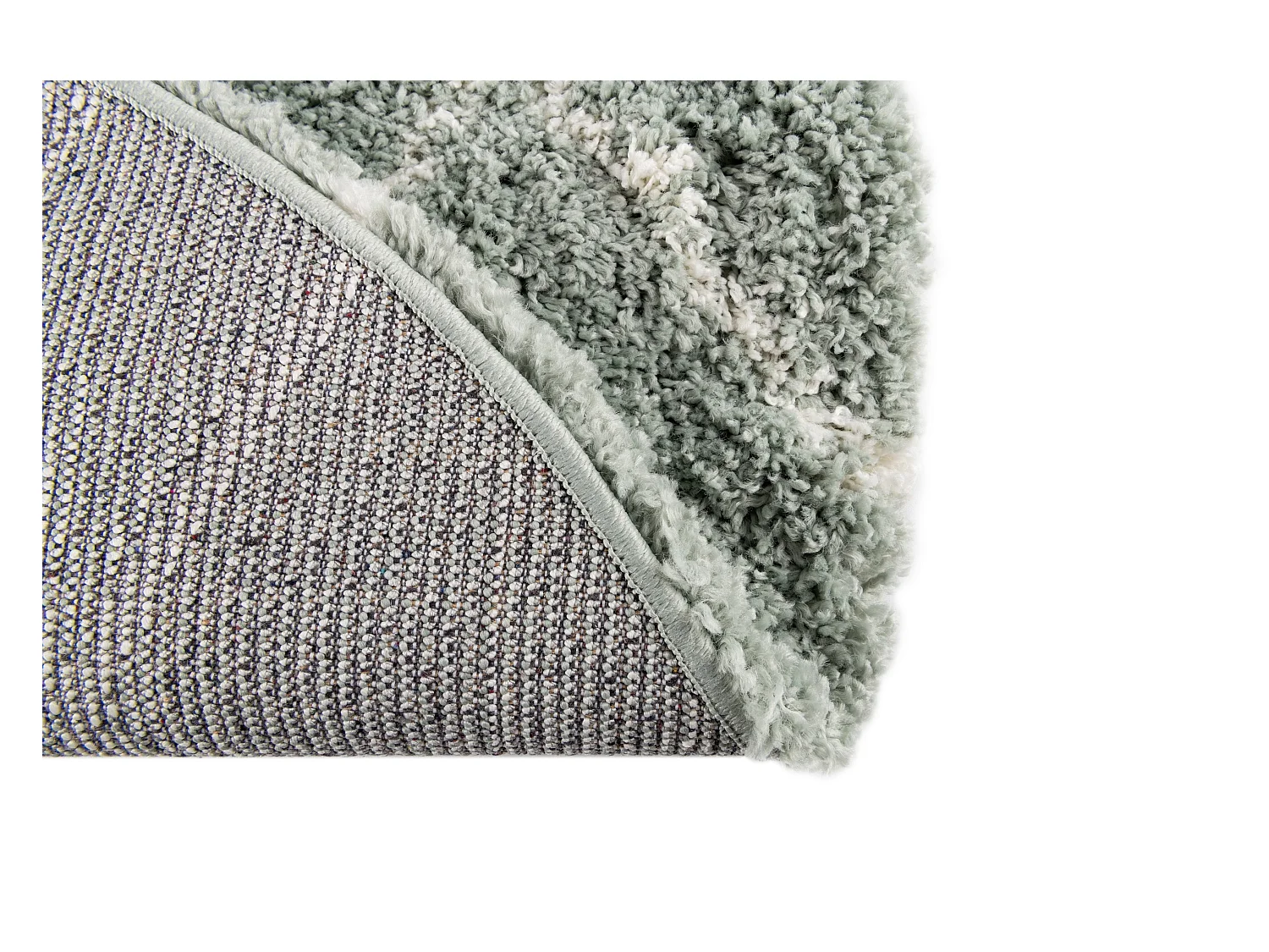 Hochflorteppich 125x125 Grün Lachen Fence