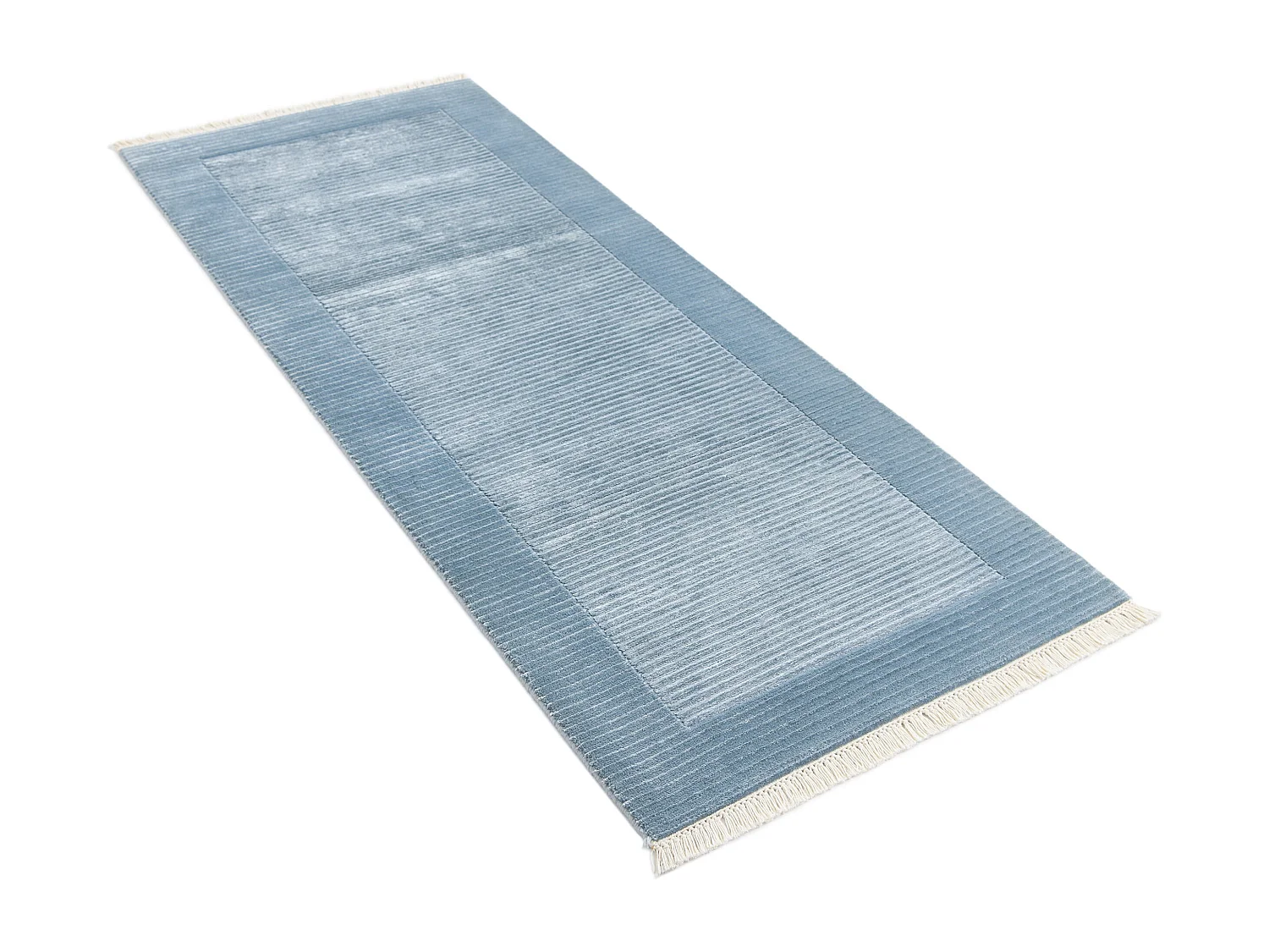 Läufer-Wollteppich 79x198 Blau Darya