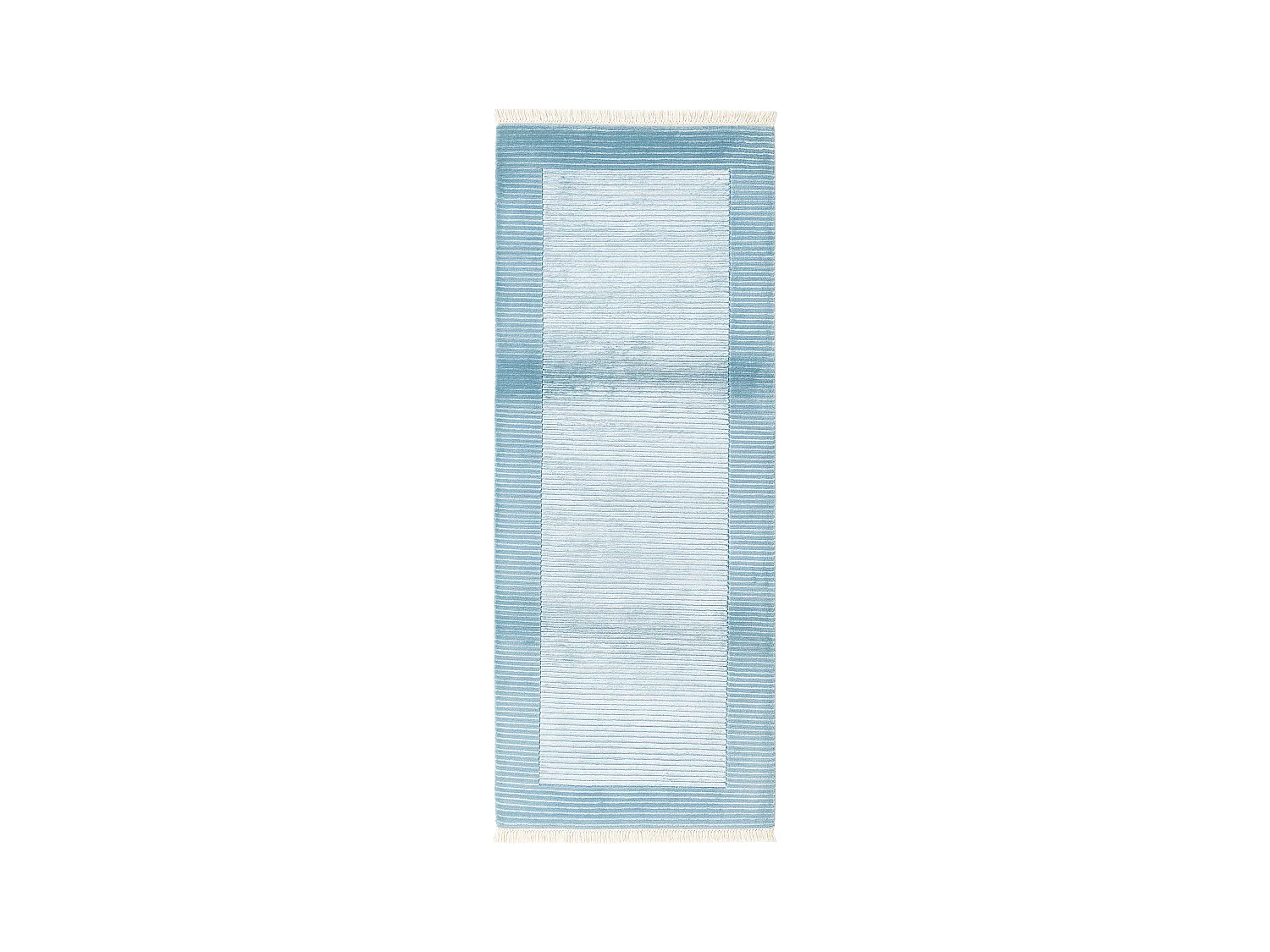Tapis de couloir en laine 79x198 bleu Darya