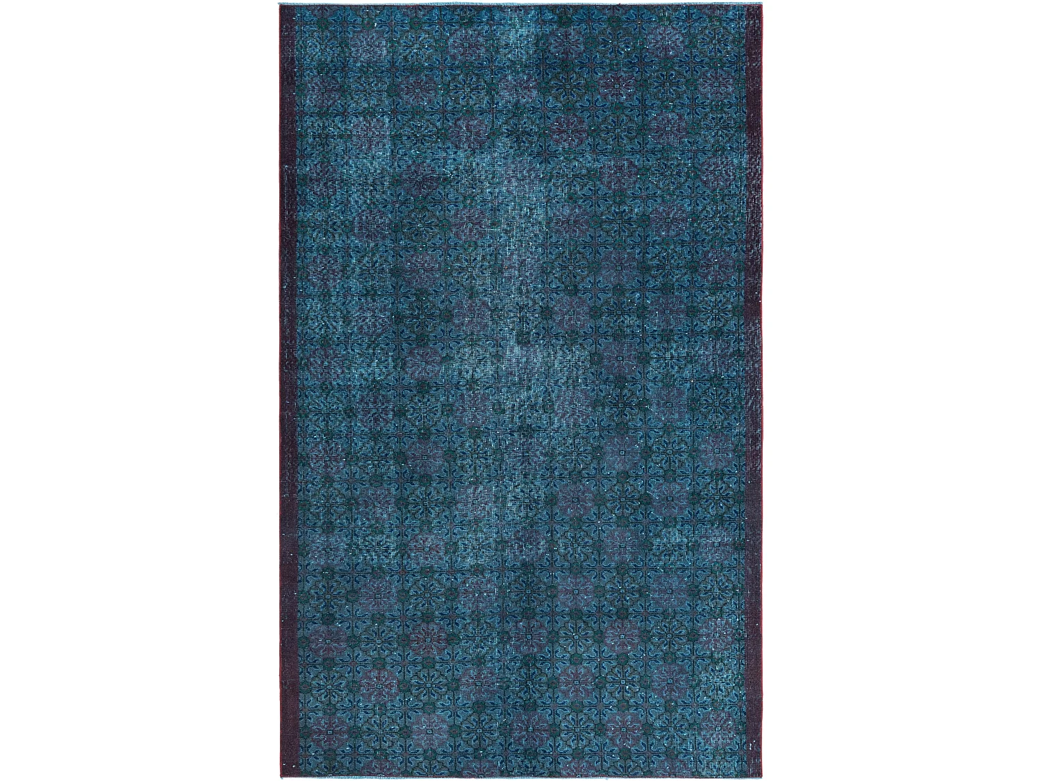 Tapis de laine 165x267 Bleu Ultra Vintage