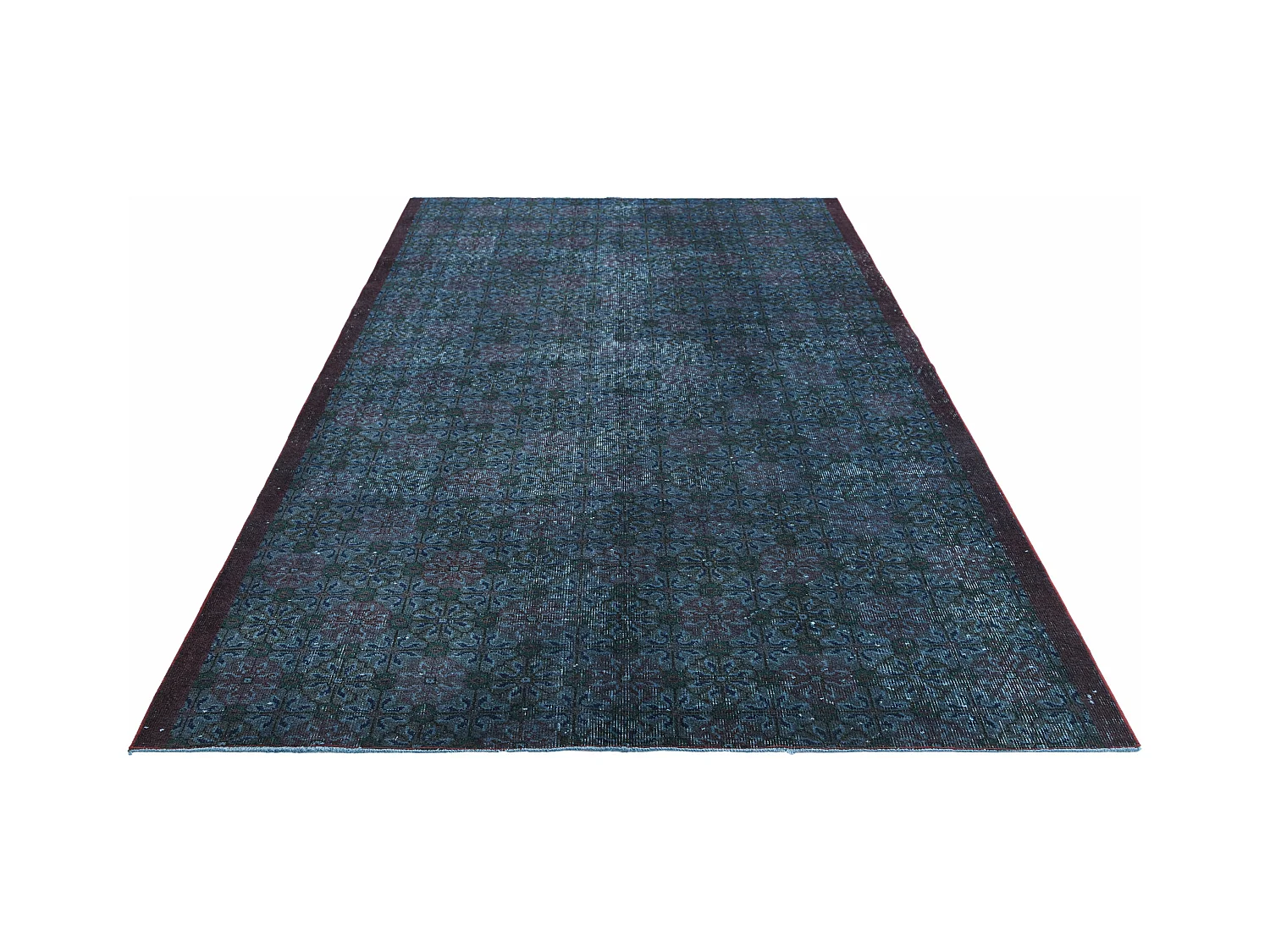 Tapis de laine 165x267 Bleu Ultra Vintage