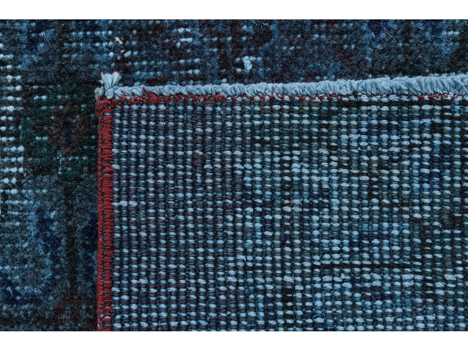 Tapis de laine 165x267 Bleu Ultra Vintage