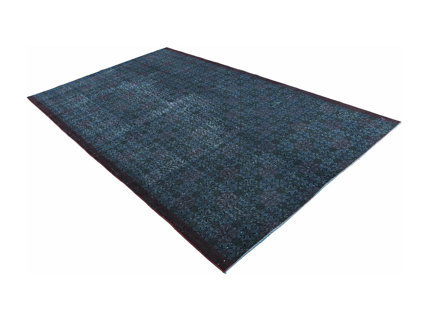 Tapis de laine 165x267 Bleu Ultra Vintage