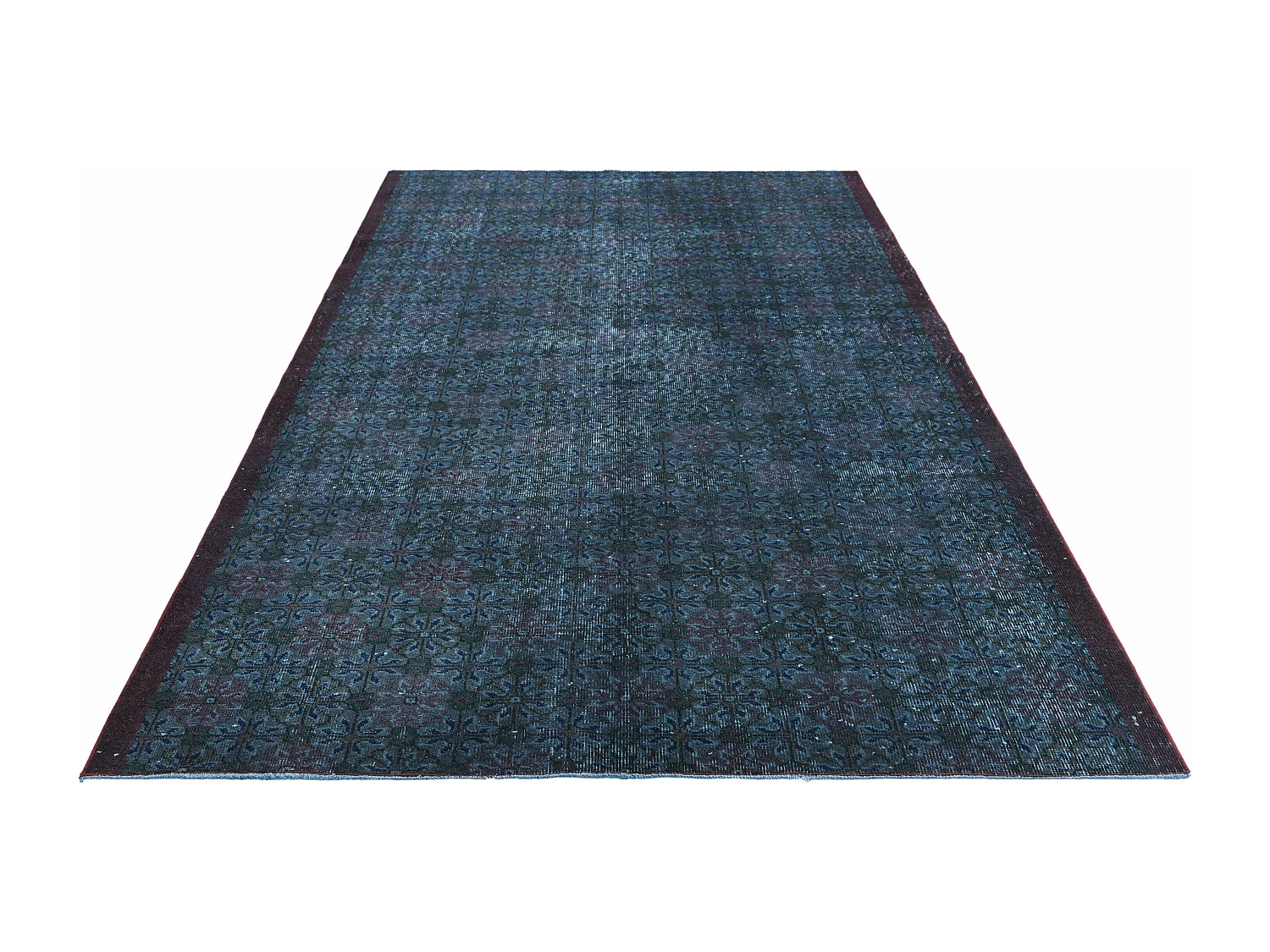 Tapis de laine 165x267 Bleu Ultra Vintage