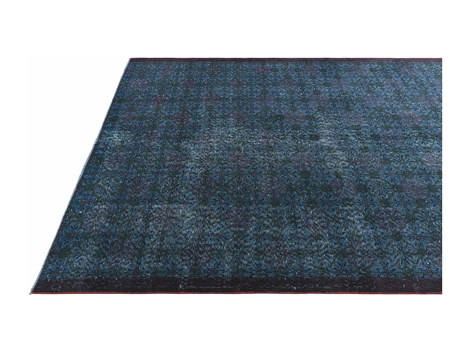 Tapis de laine 165x267 Bleu Ultra Vintage