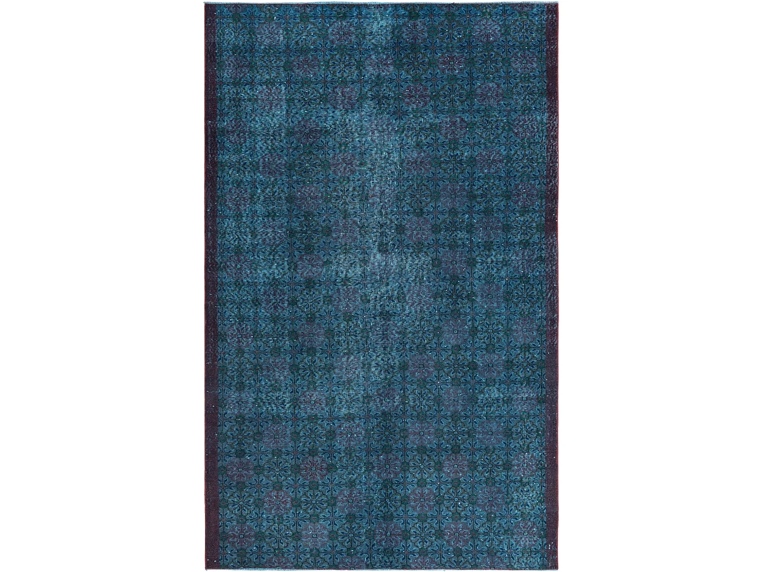 Tapis de laine 165x267 Bleu Ultra Vintage
