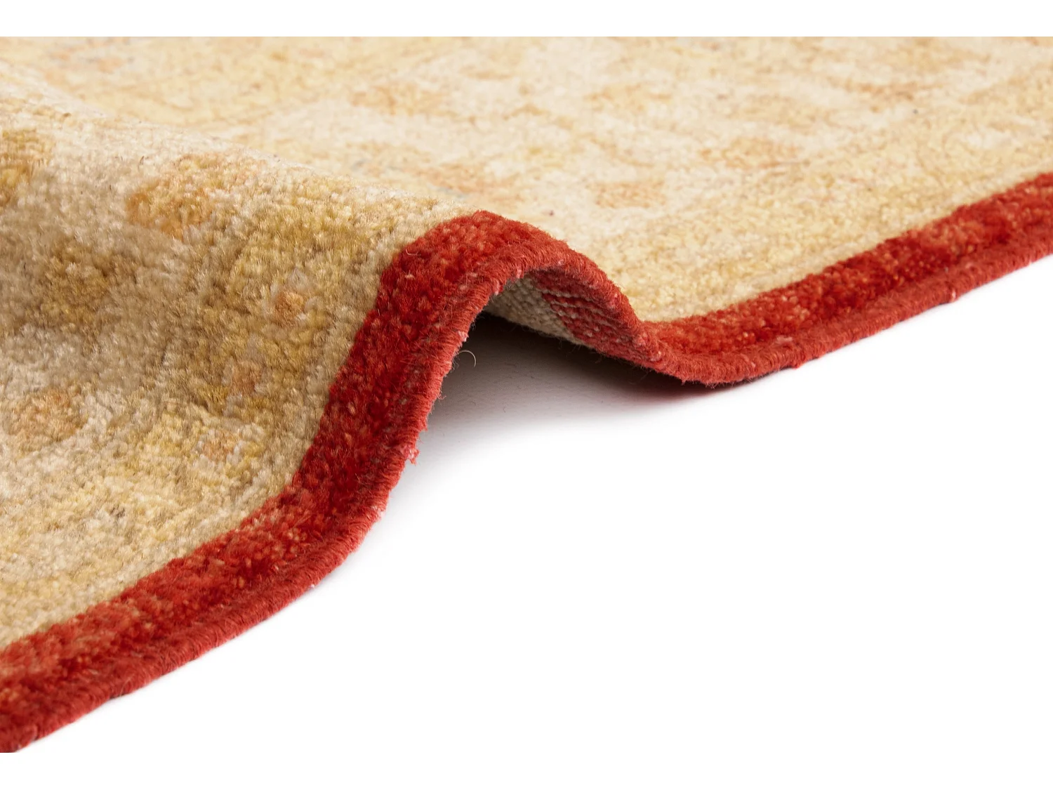 Tapis de couloir en laine 123x409 beige Kaizar