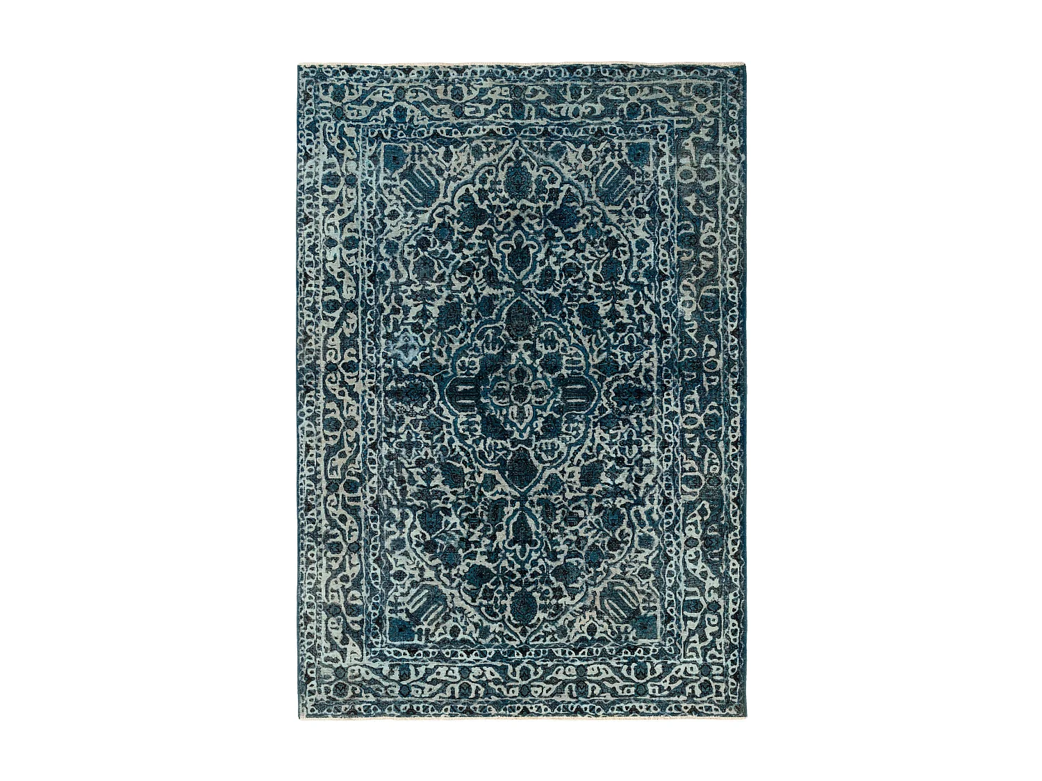Tappeto in lana 196x295 Blu Vintage Royal