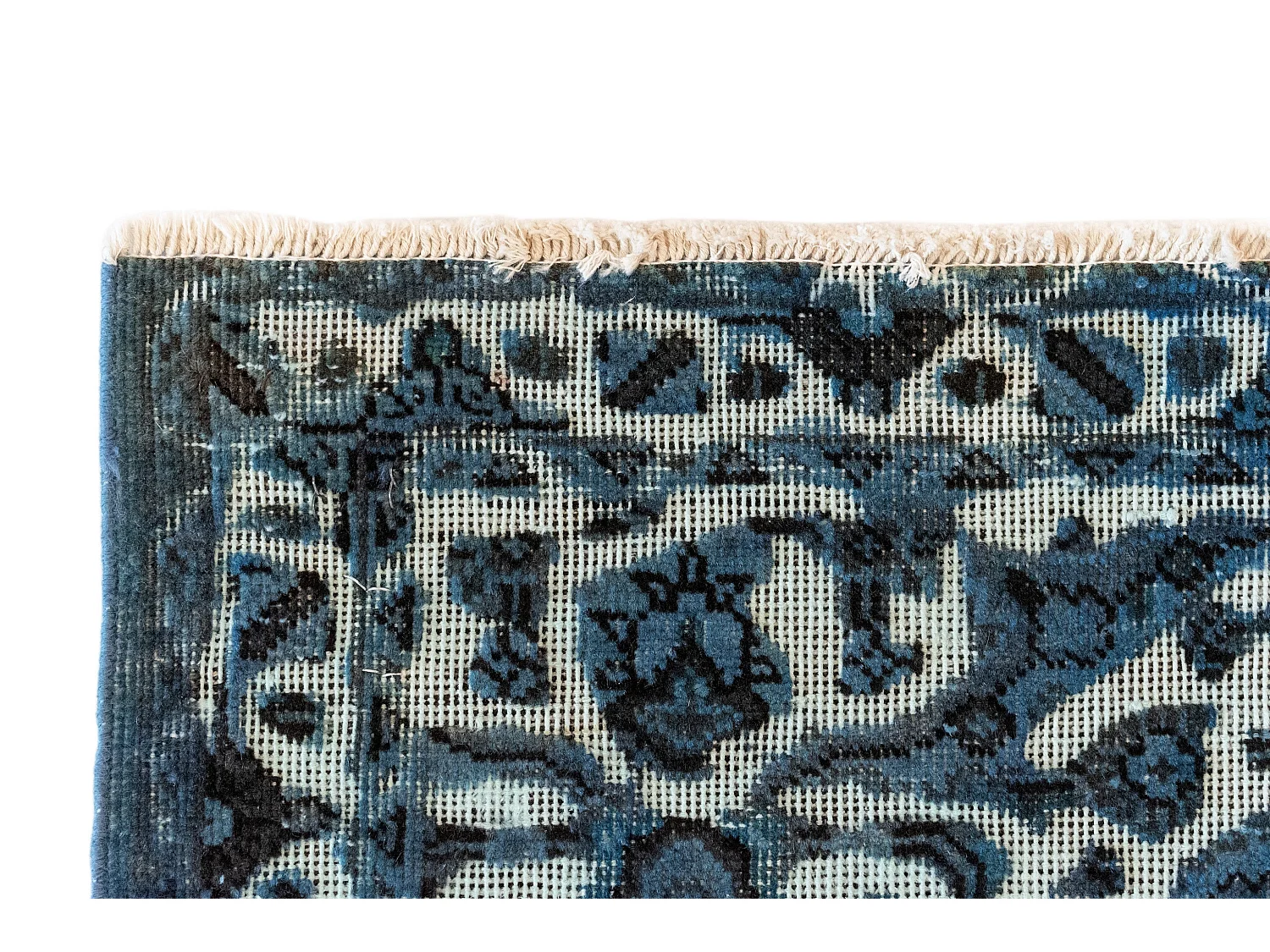 Tapis de laine 196x295 Bleu Vintage Royal