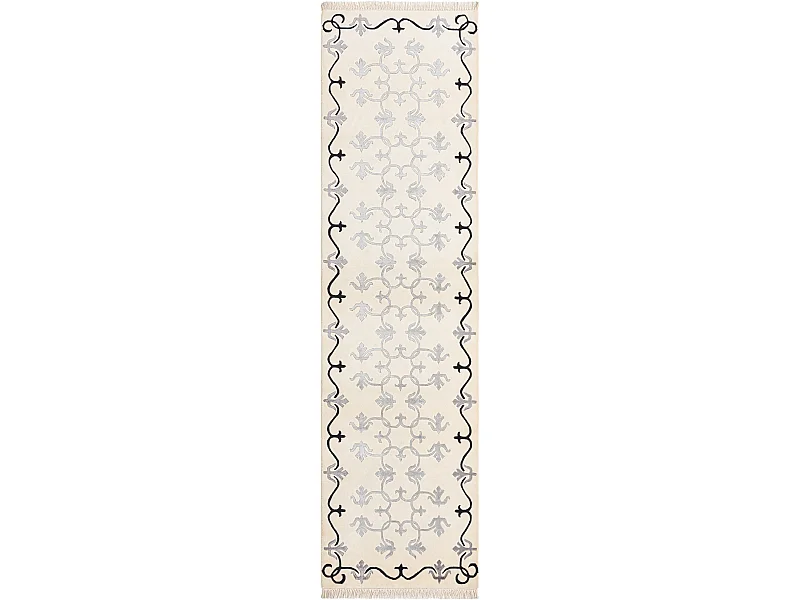 Tapis de couloir en laine 79x302 beige Darya