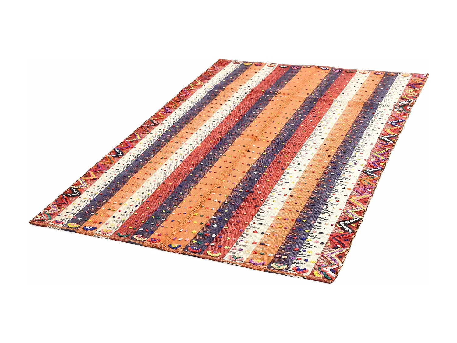 Wollteppich 148x218 Orange Jajim