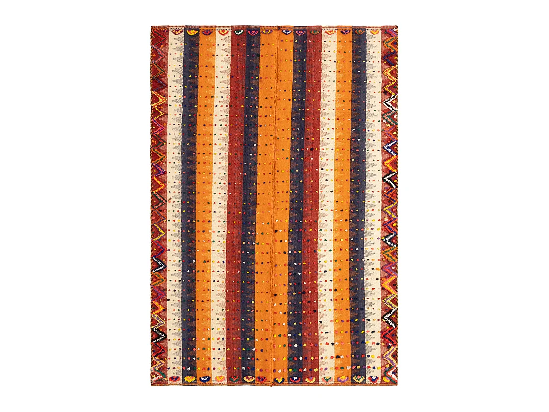 Tapis de laine 148x218 orange Jajim
