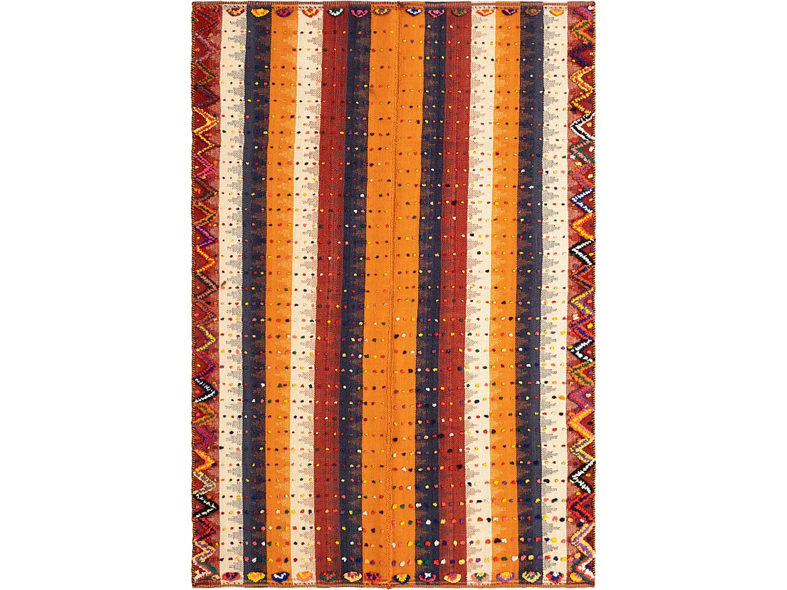 Tapis de laine 148x218 orange Jajim