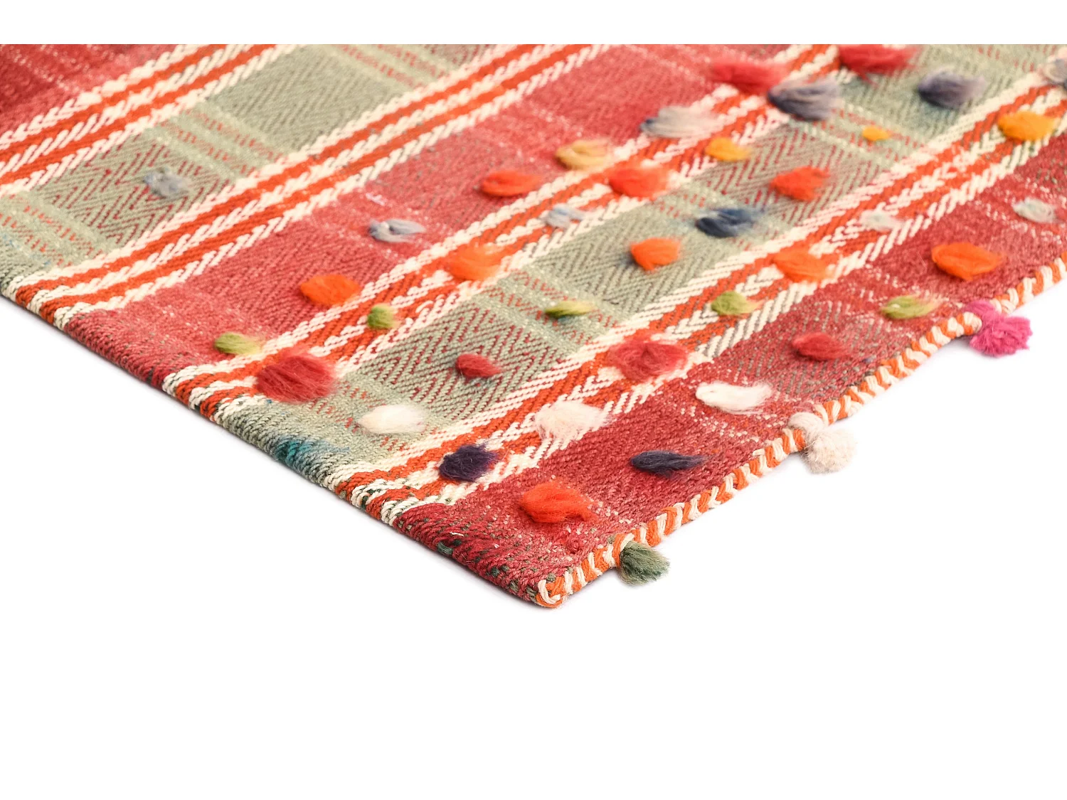 Tapis de laine 146x210 rouge Jajim