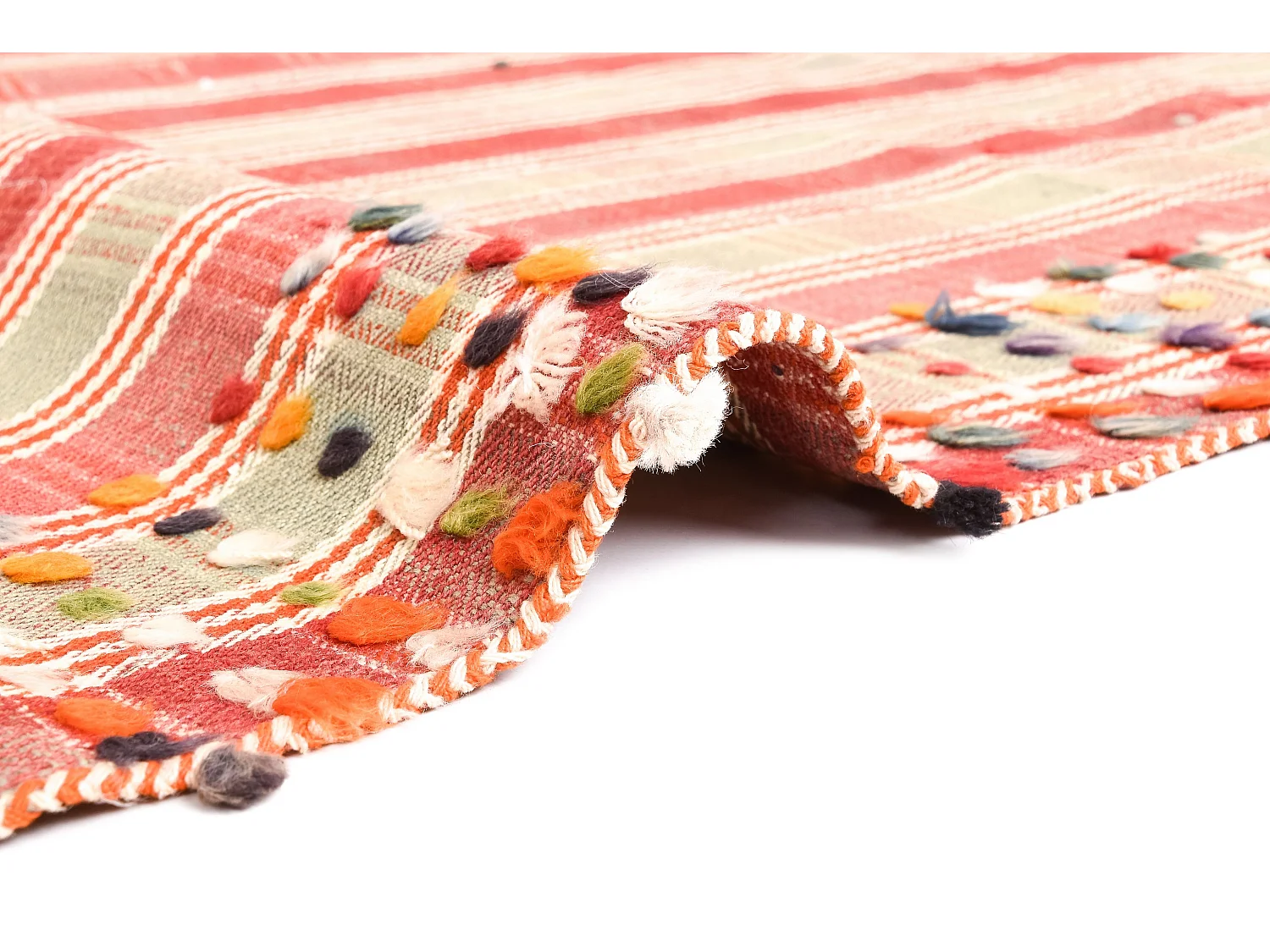 Tapis de laine 146x210 rouge Jajim