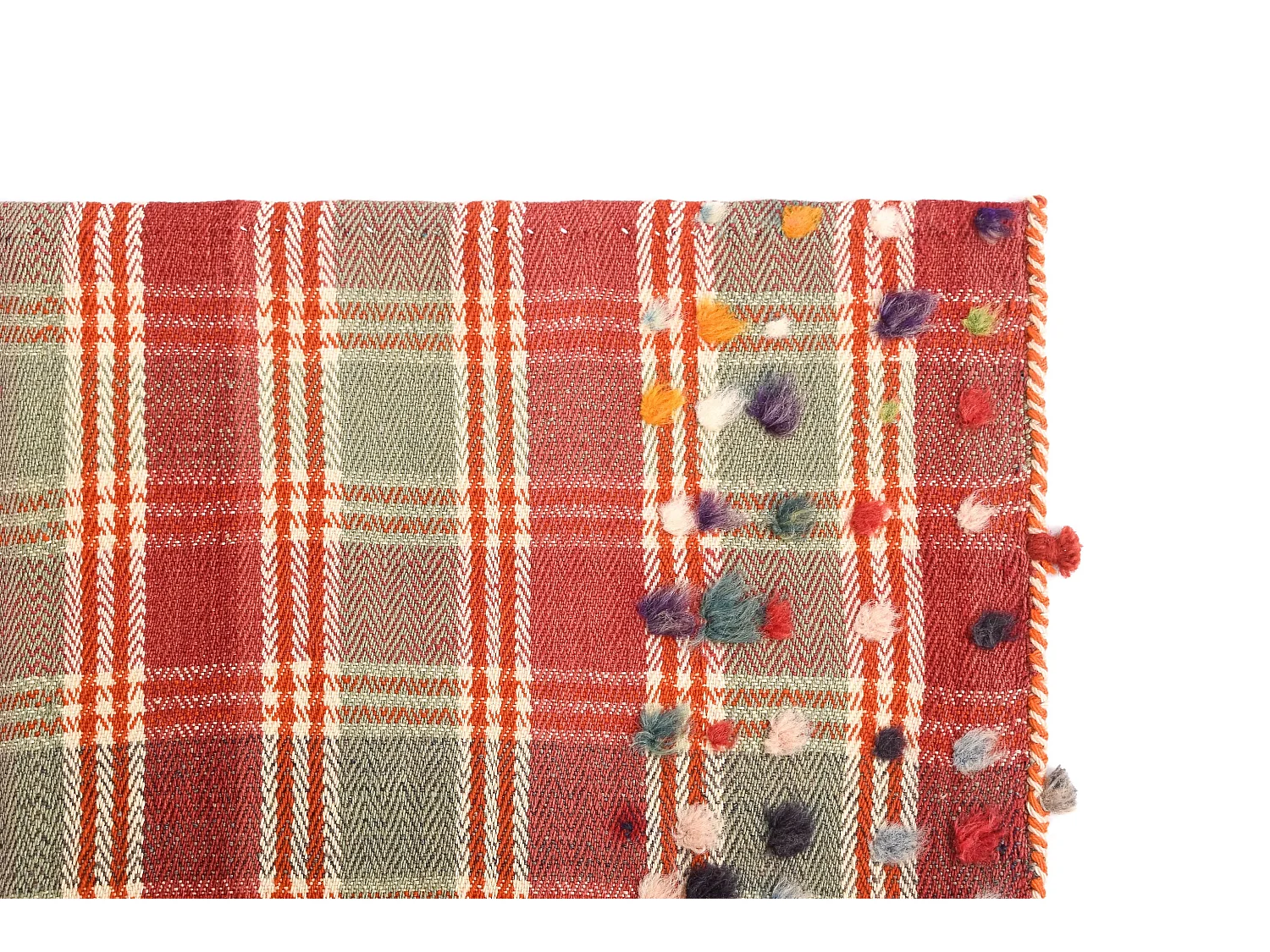 Tapis de laine 146x210 rouge Jajim