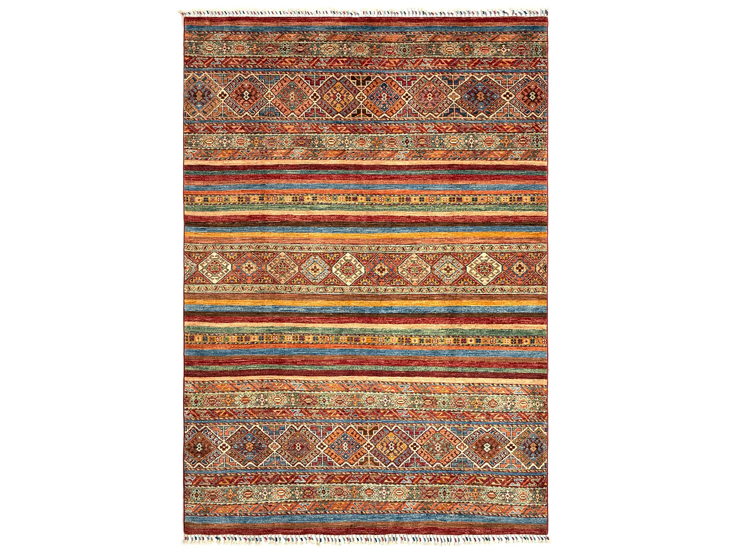 Tapis de laine 169x244 rouge Torkman