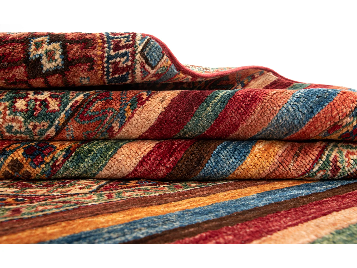 Tapis de laine 169x244 rouge Torkman