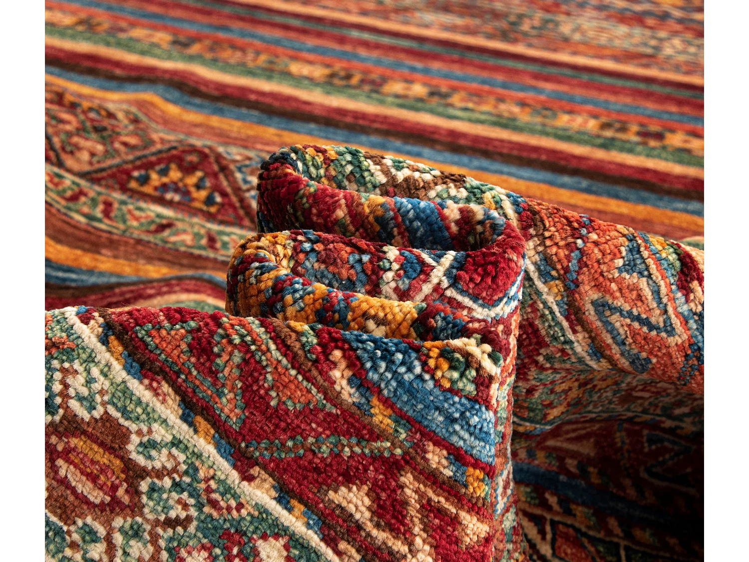 Tapis de laine 169x244 rouge Torkman