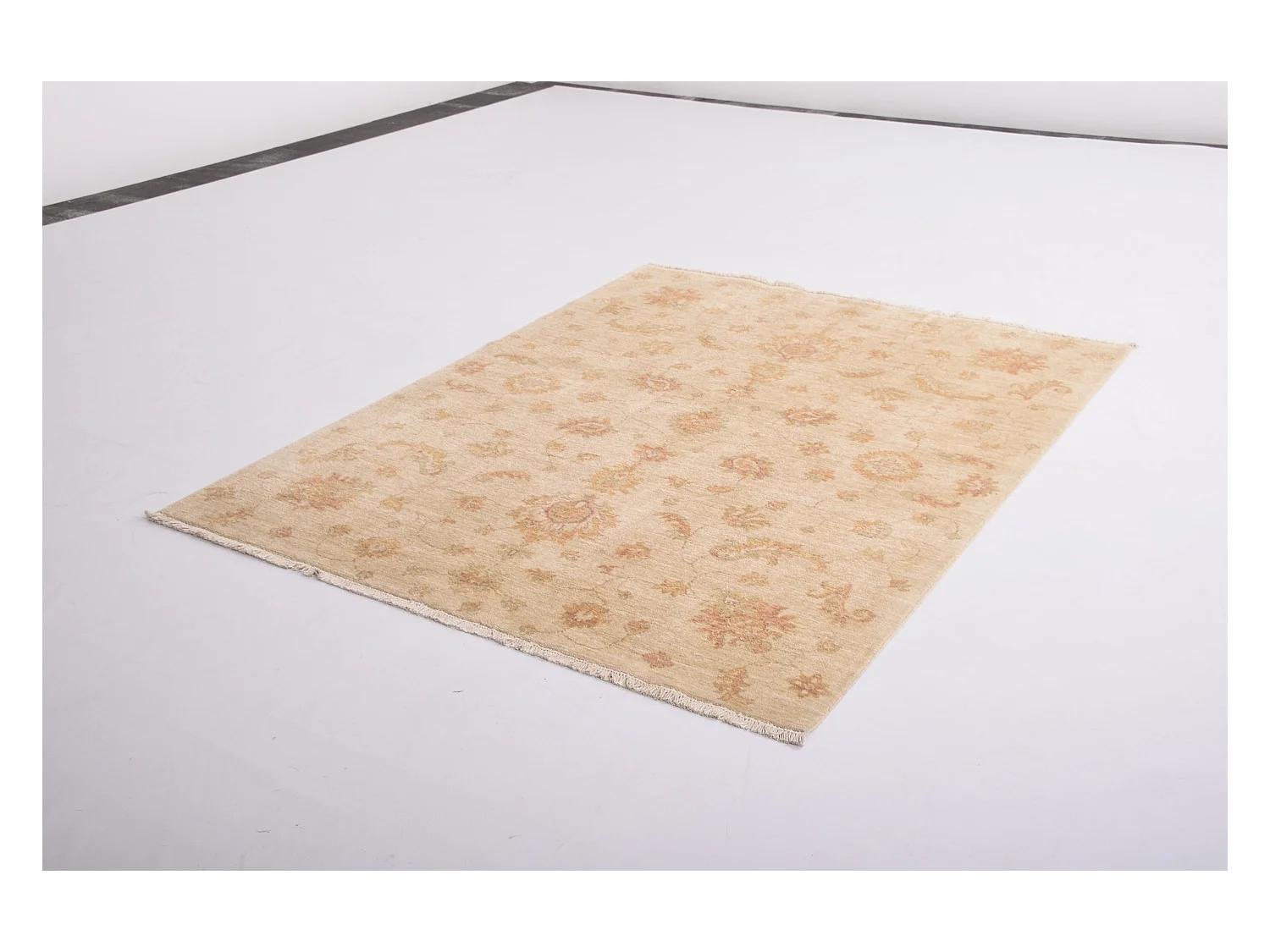 Wollteppich 151x198 Beige Kaizar