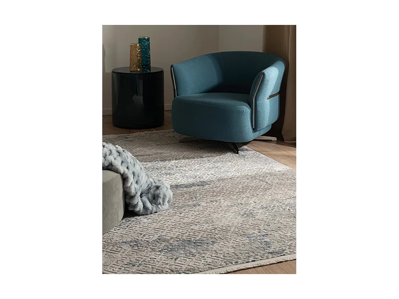 Teppich 275x365 Blau Davos Fusion