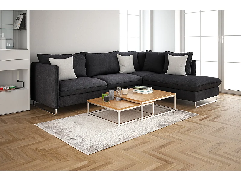 Tapis 185x275 gris Airolo Modern