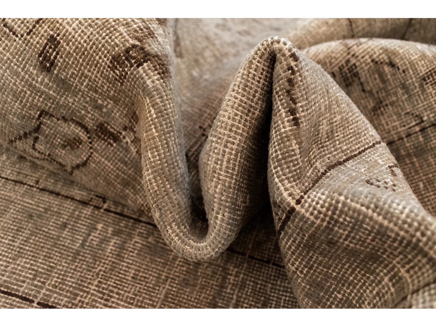 Tappeto in lana 125x141 beige Vintage Royal