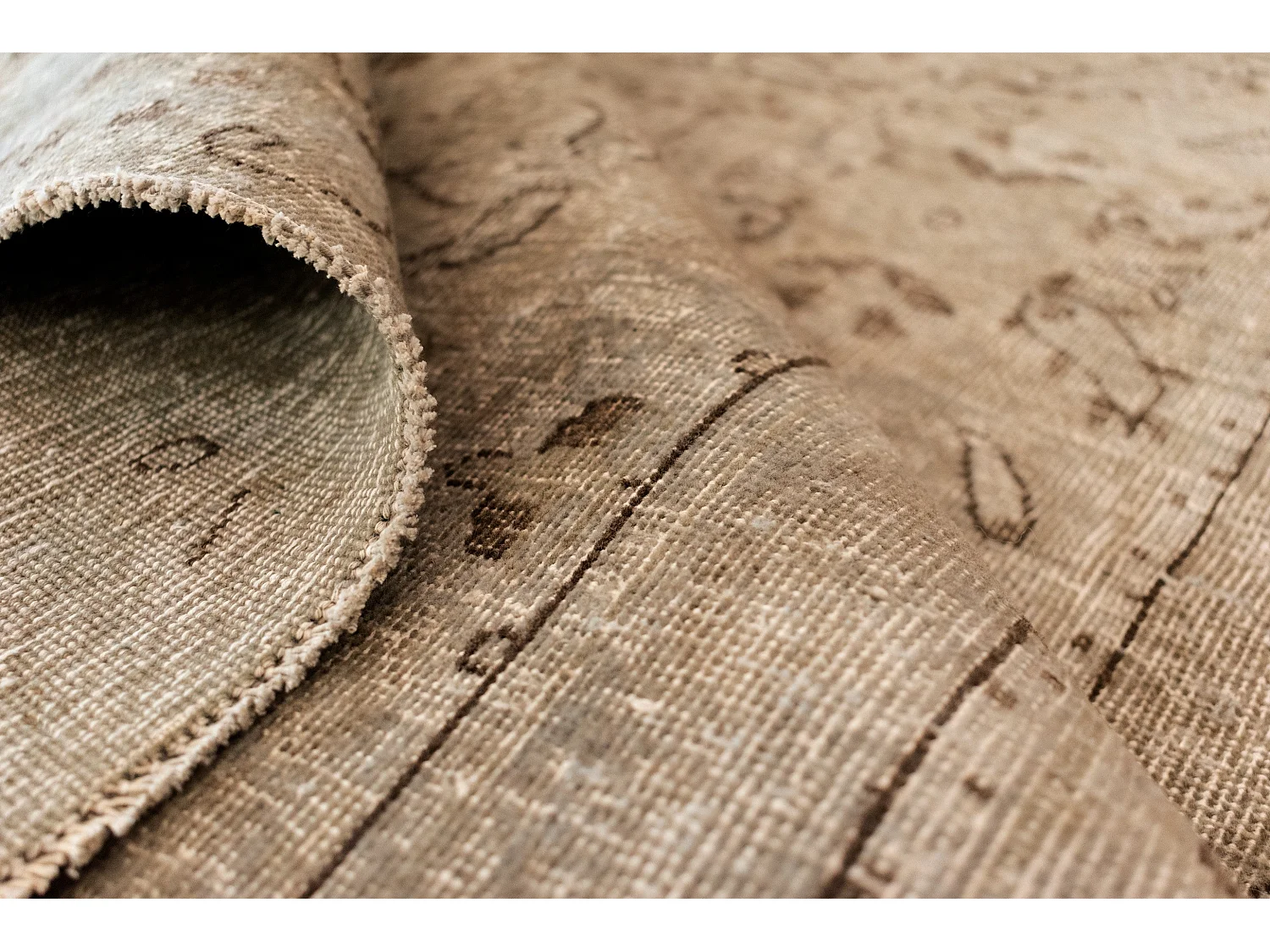 Tapis de laine 125x141 beige Vintage Royal