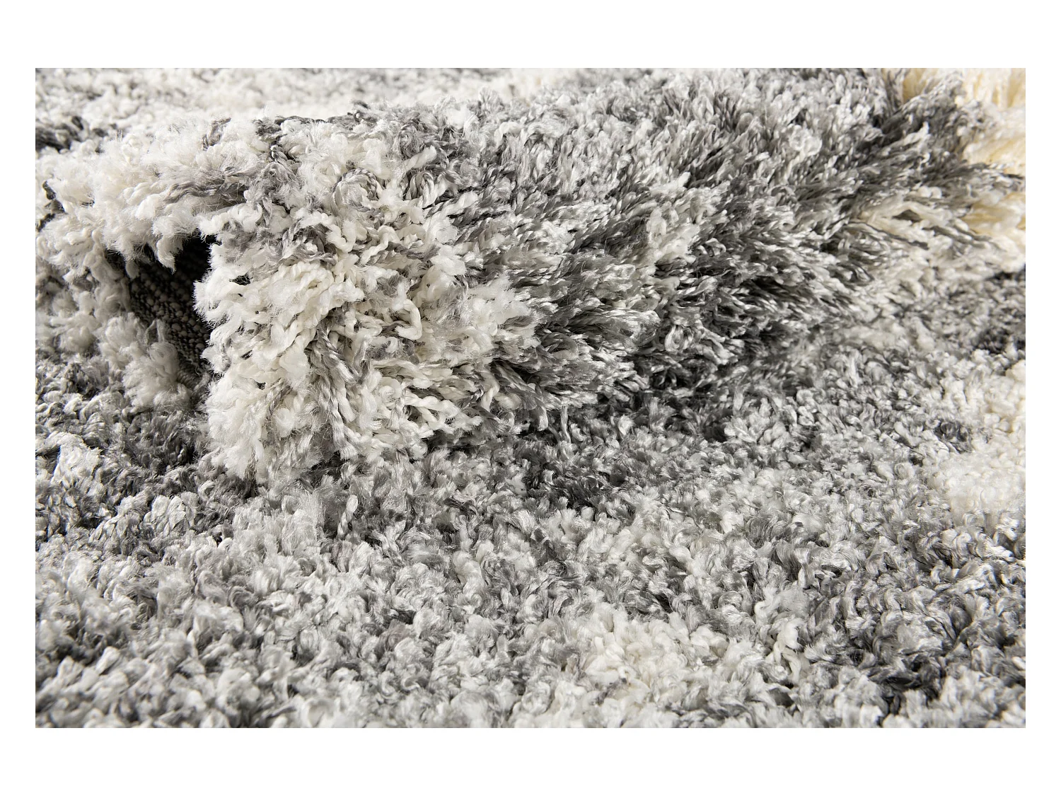 Hoogpolig tapijt 365x275 Beige - SteenGrijs Lachen Haze