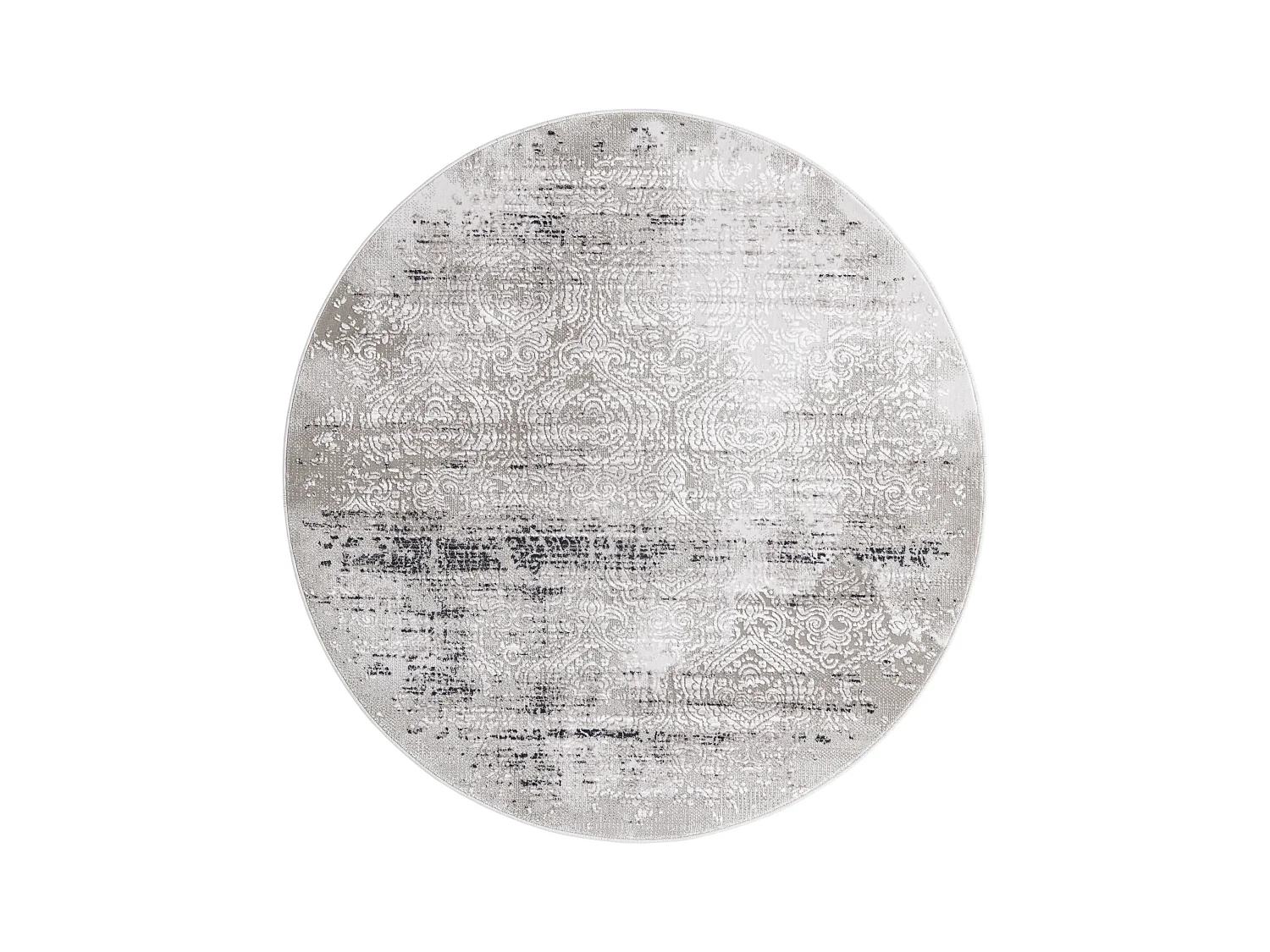 Tapis 160x160 gris noir Davos Charme