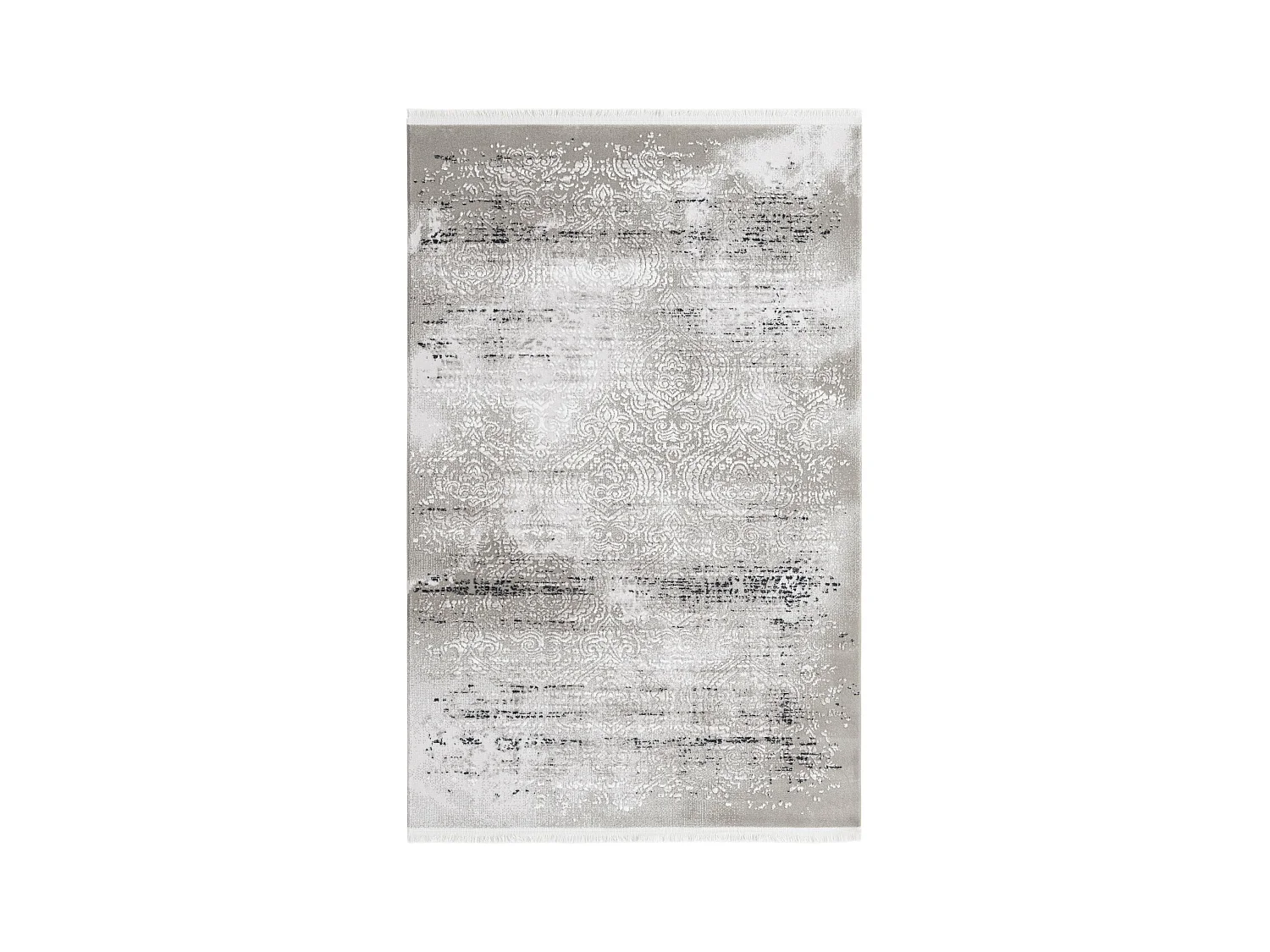 Tapis 160x160 gris noir Davos Charme