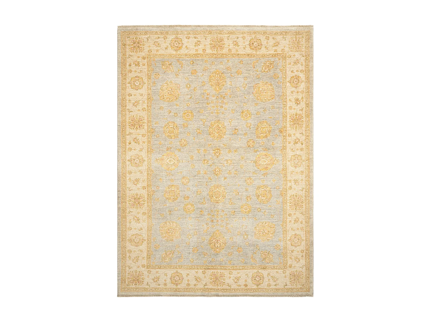 Wollteppich 171x234 Grau Kaizar