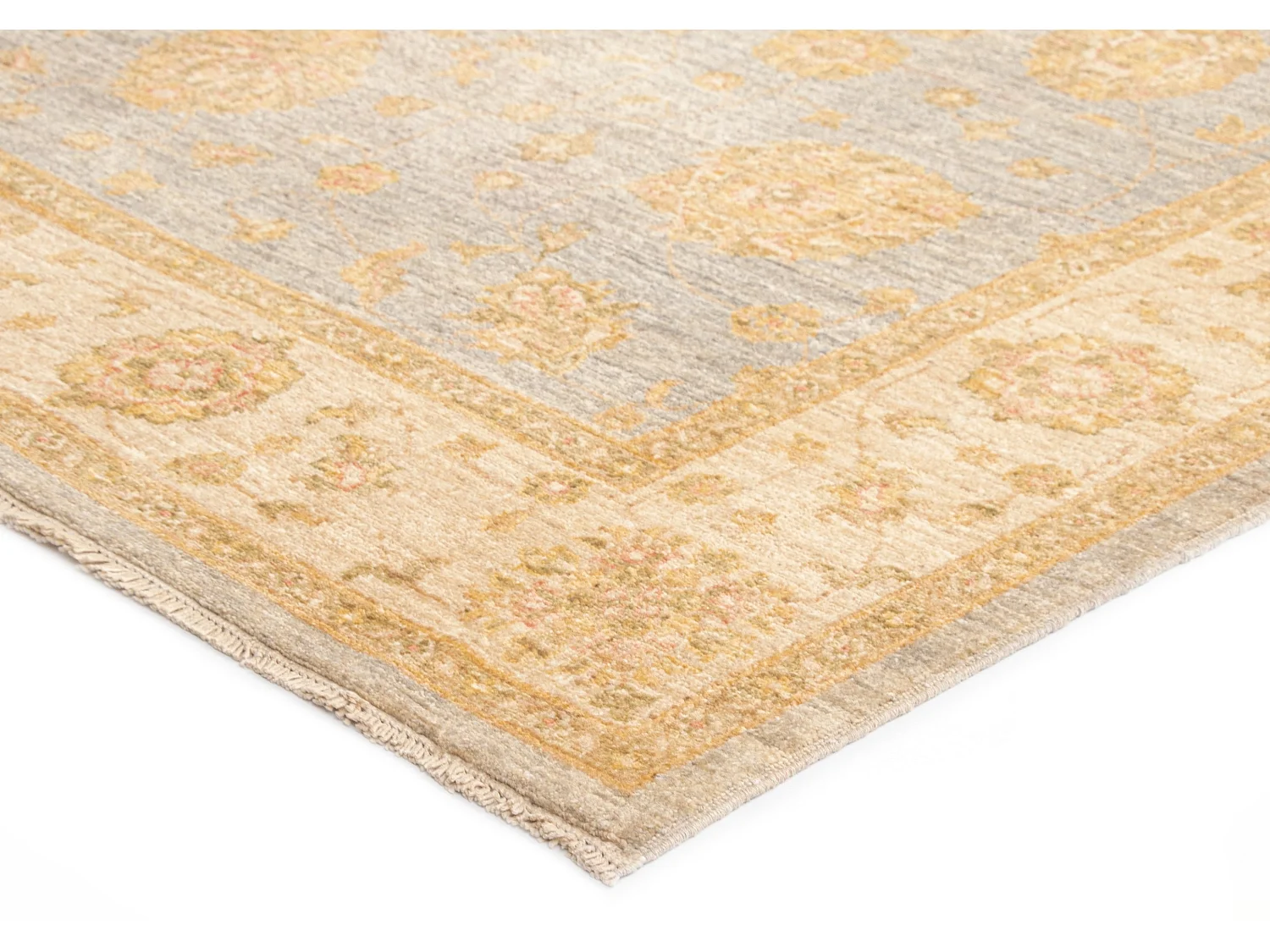 Wollteppich 171x234 Grau Kaizar