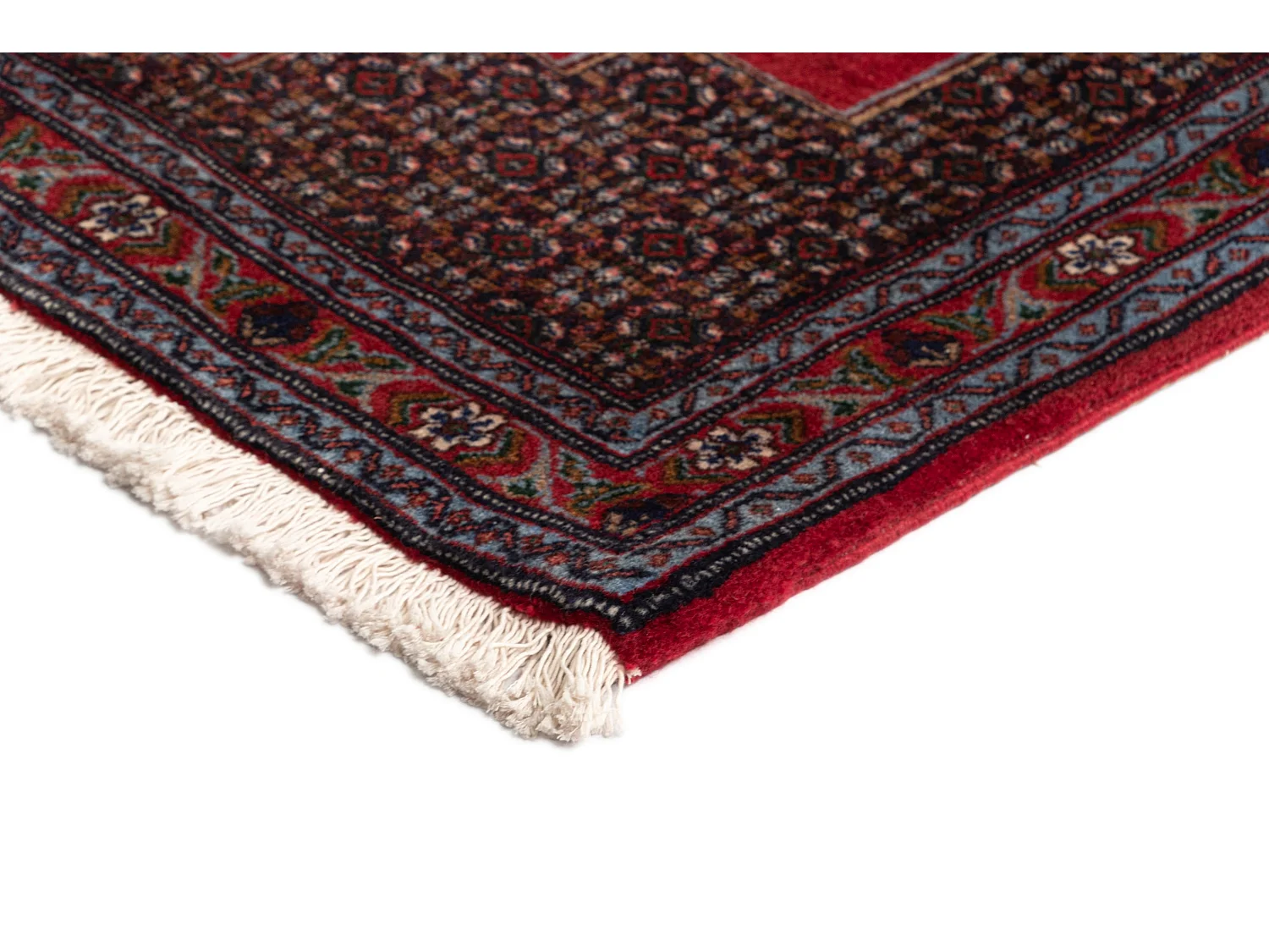 Tapis de couloir en laine 87x313 rouge Birdjend