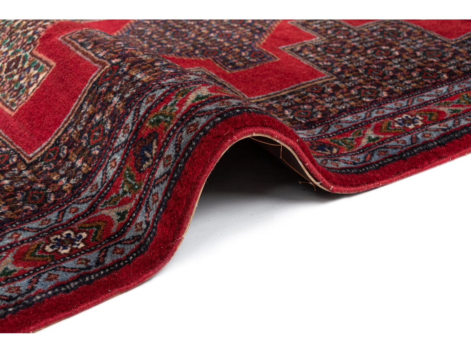 Tapis de couloir en laine 87x313 rouge Birdjend