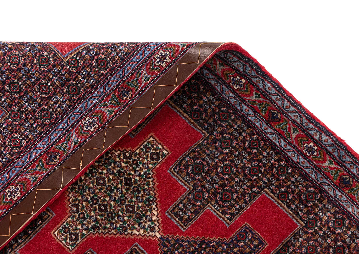Tapis de couloir en laine 87x313 rouge Birdjend