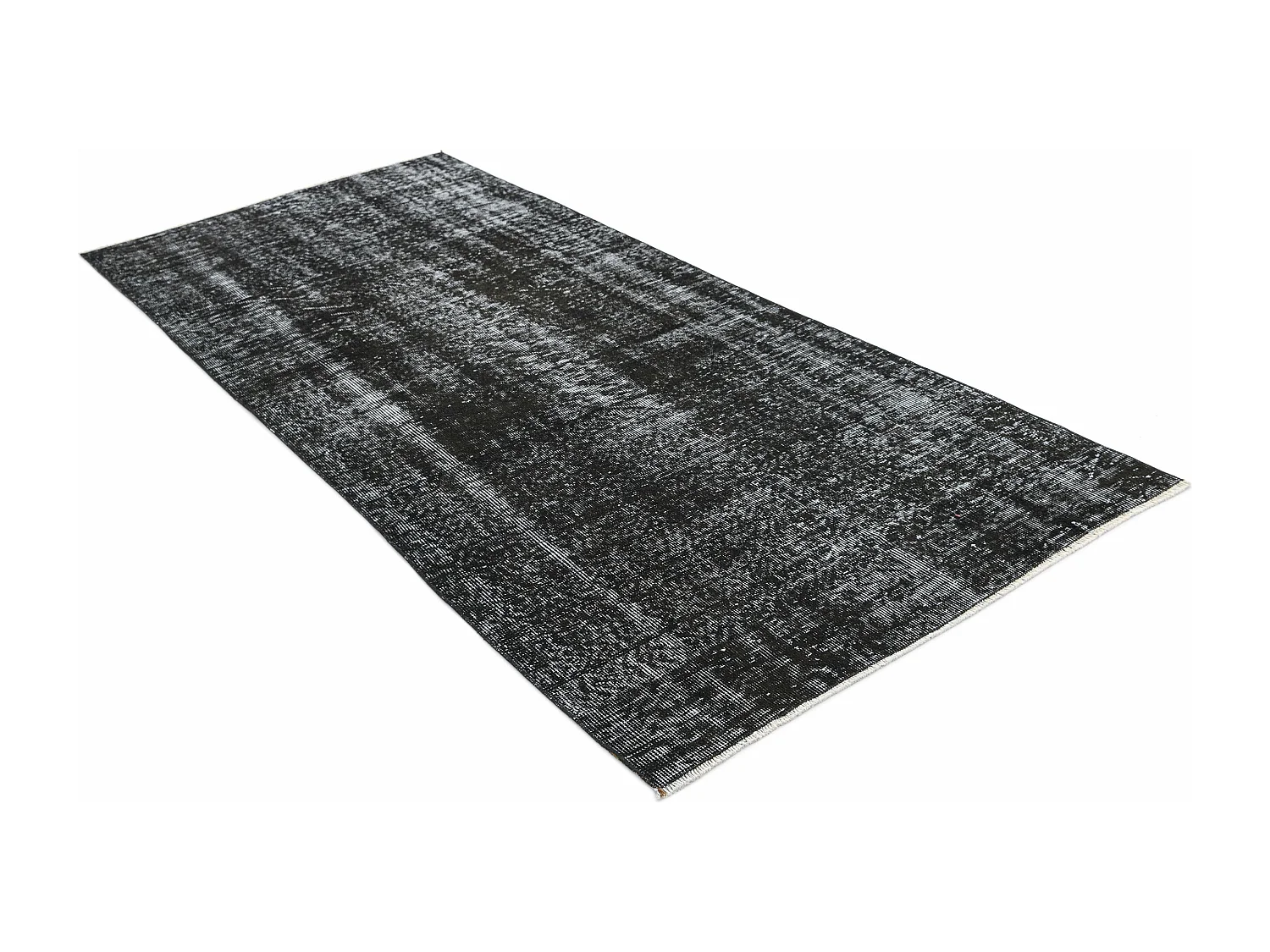 Tappeto in lana 114x267 nero Ultra Vintage