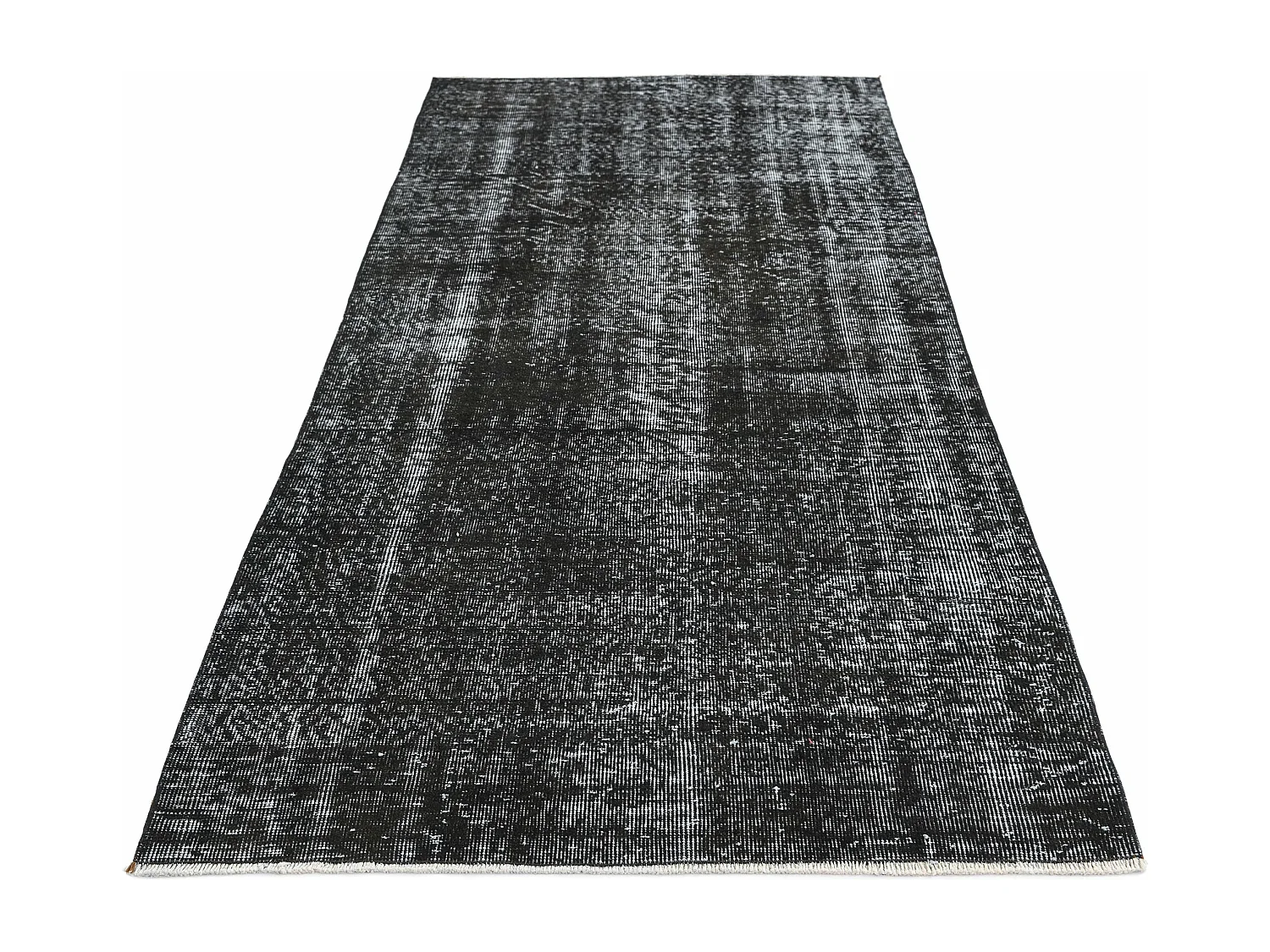 Tappeto in lana 114x267 nero Ultra Vintage